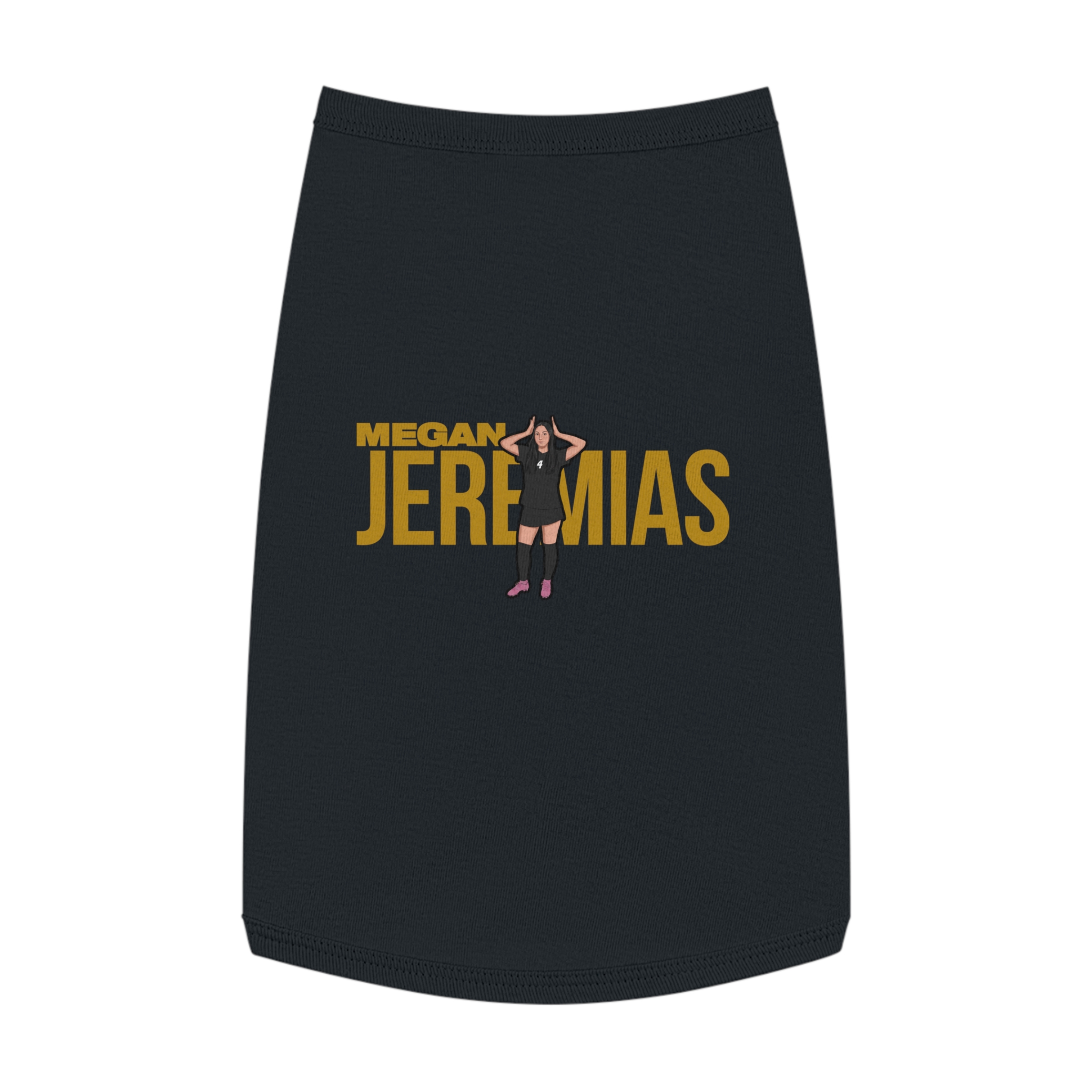 Pet Tank Top — character_player_name in Black