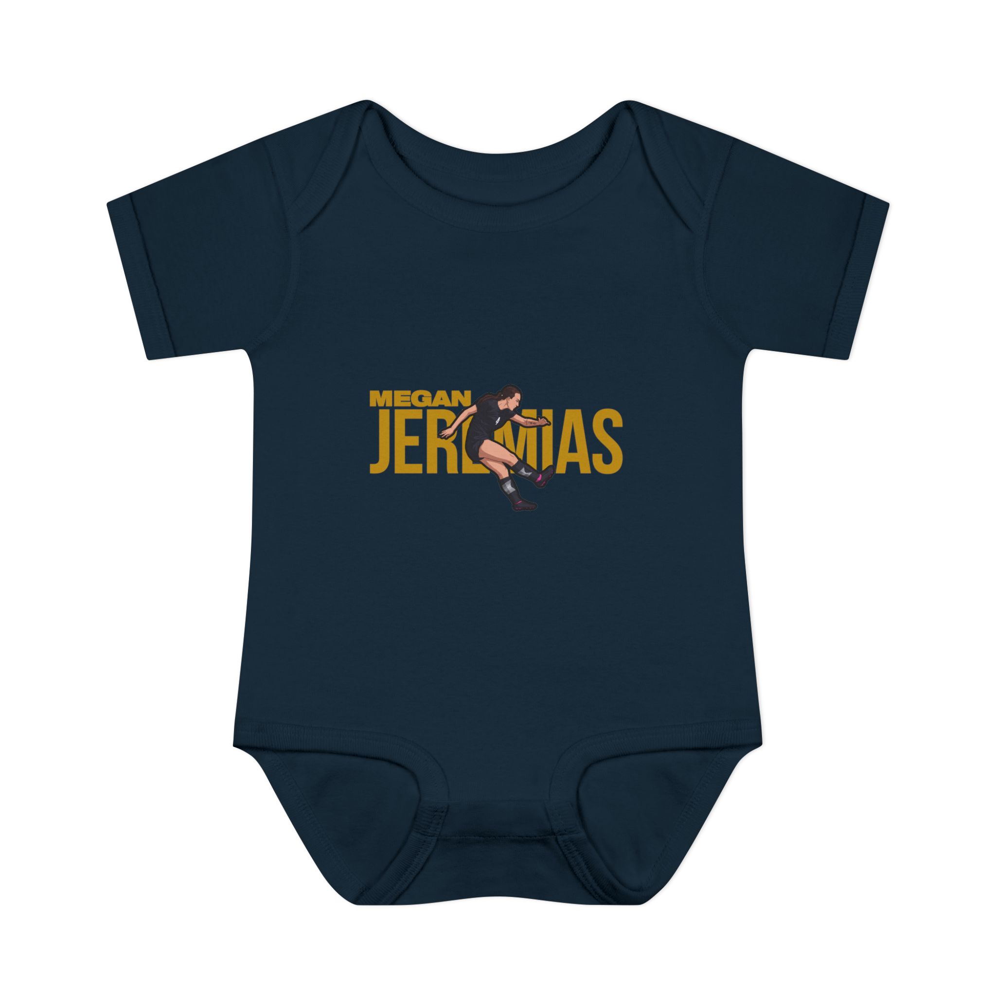 Baby Onesie — character_player_name in Navy