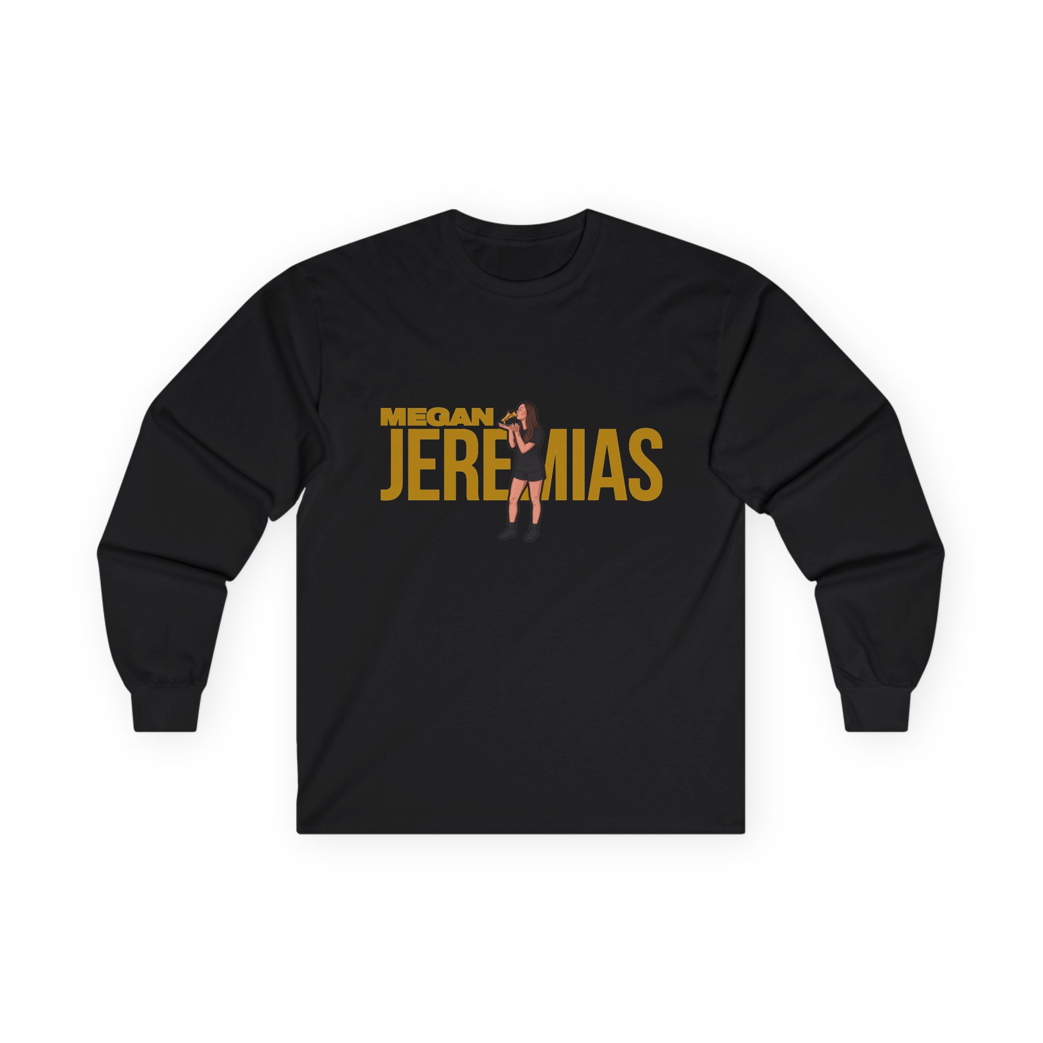 Long Sleeve Tee — character_player_name in Black