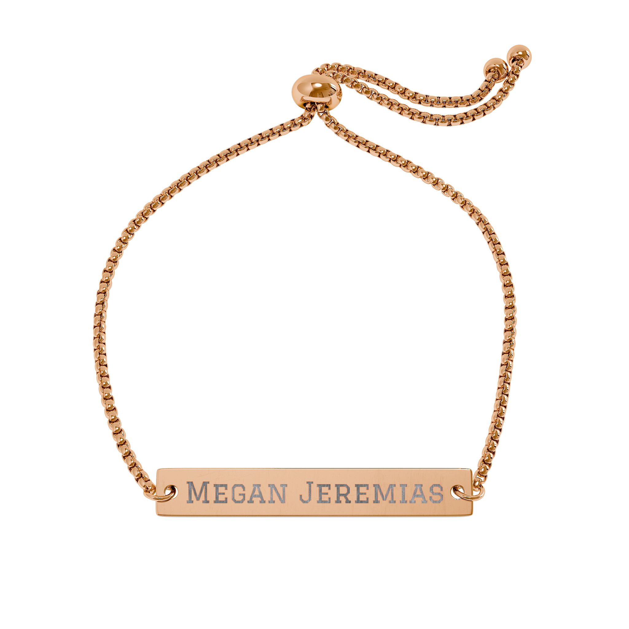 Engraved Bar Bracelet — Classic in Gold