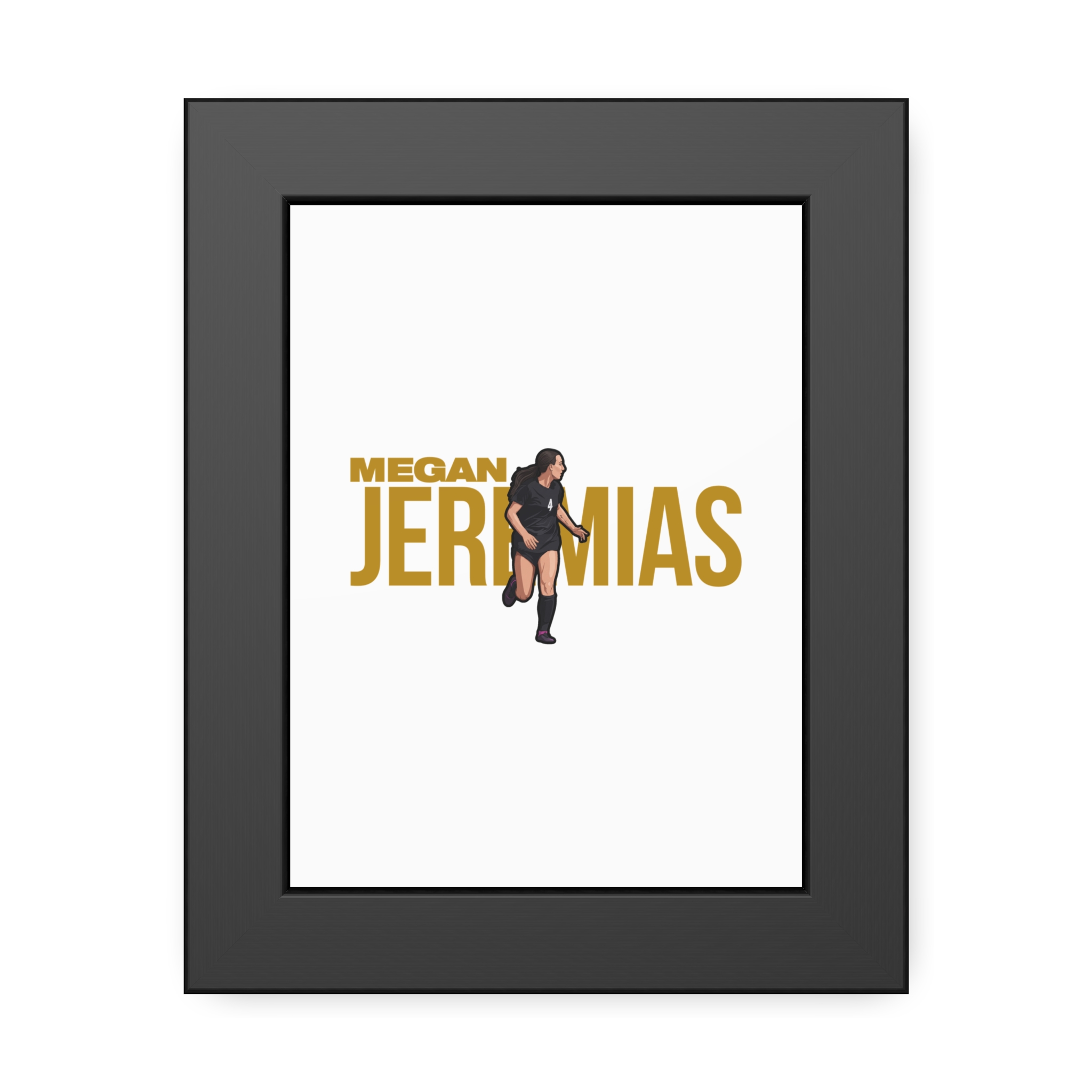 Framed Poster — character_player_name in Black