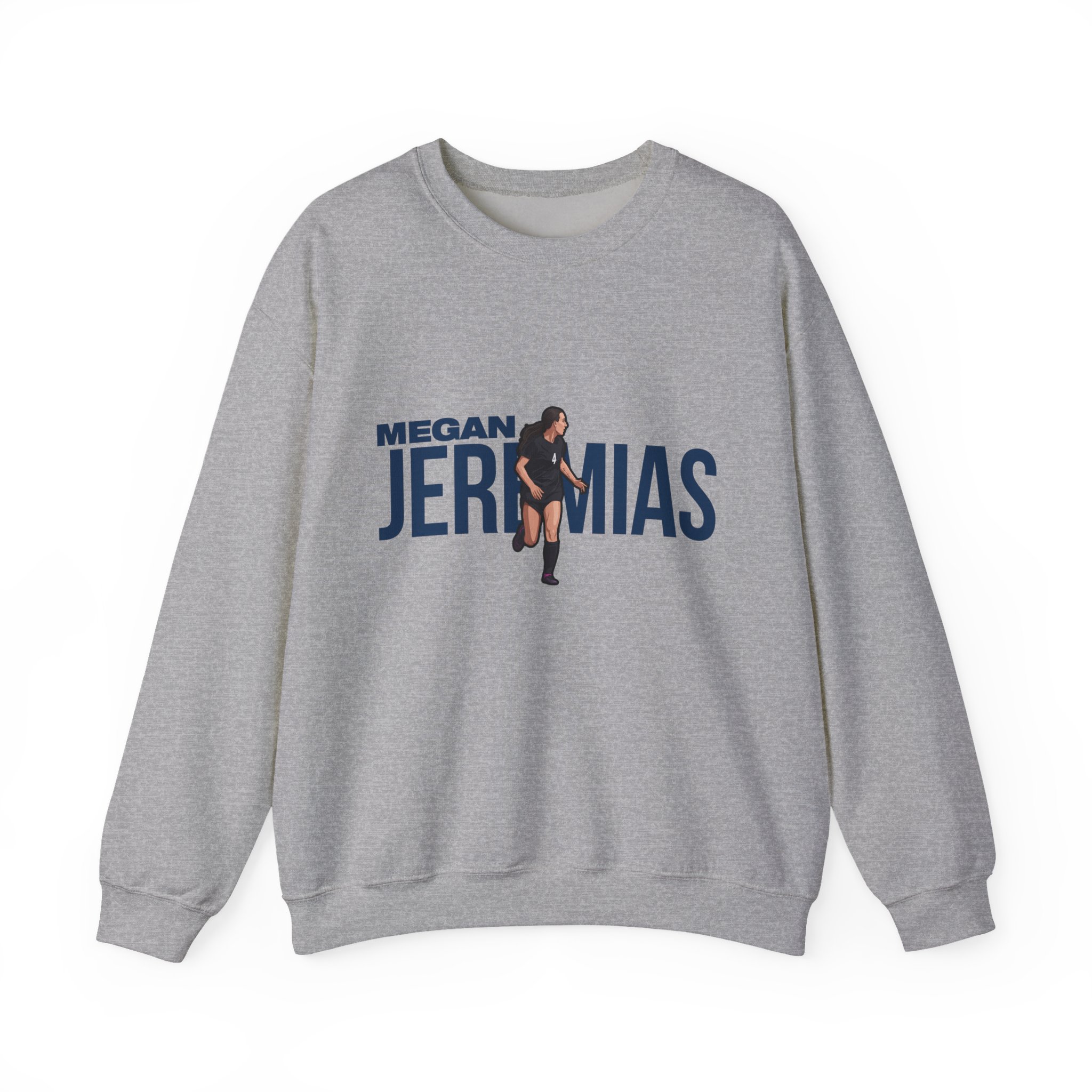 Crewneck Sweatshirt — character_player_name in Grey