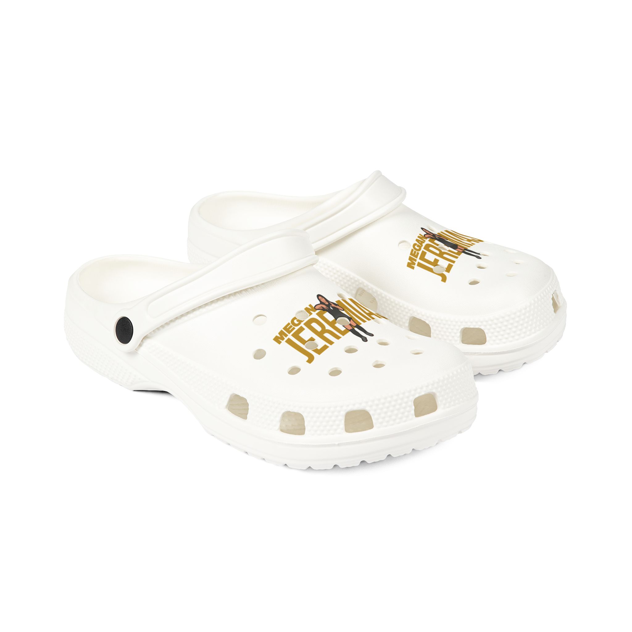 Rubber Clogs — character_player_name in White