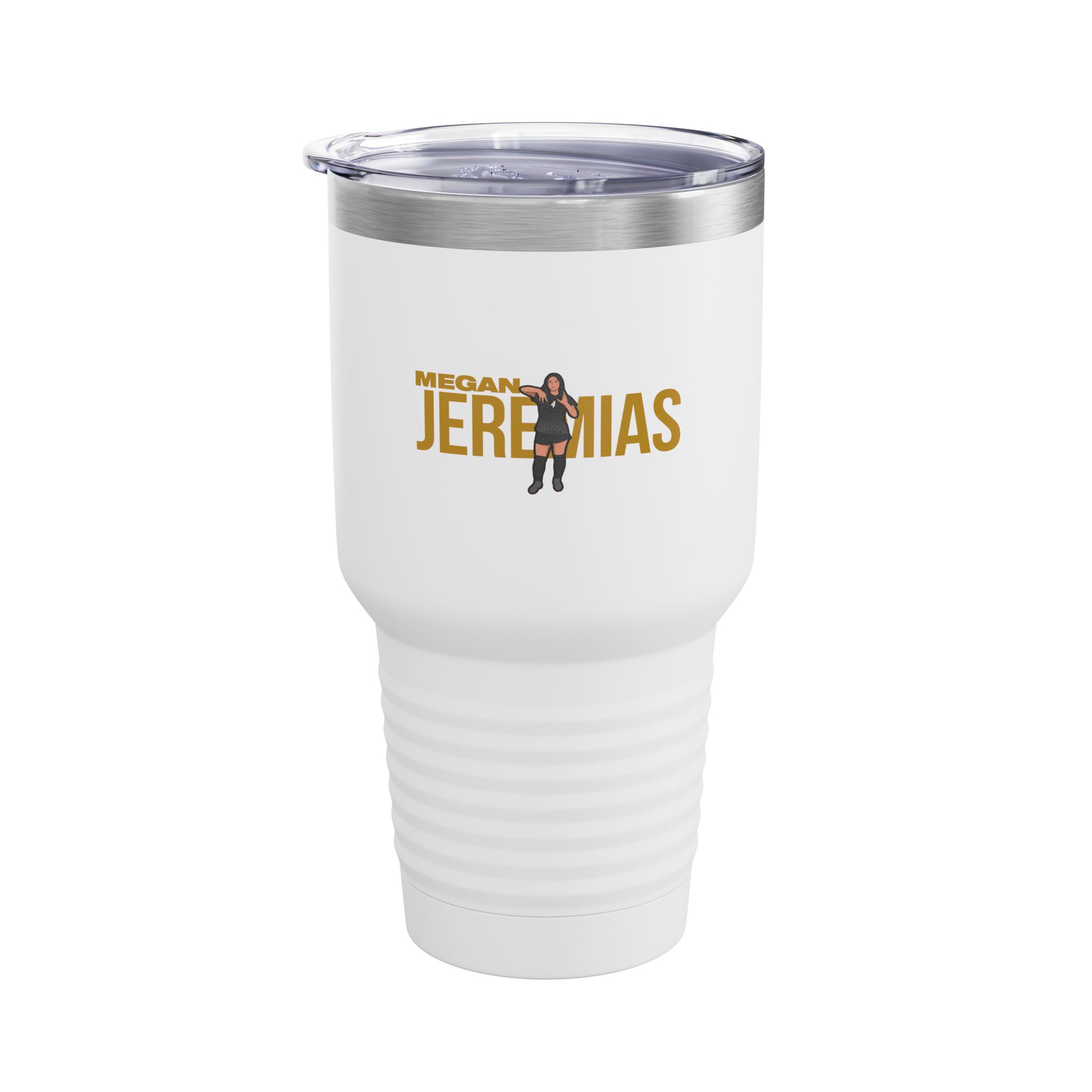 30oz Tumbler — character_player_name in White