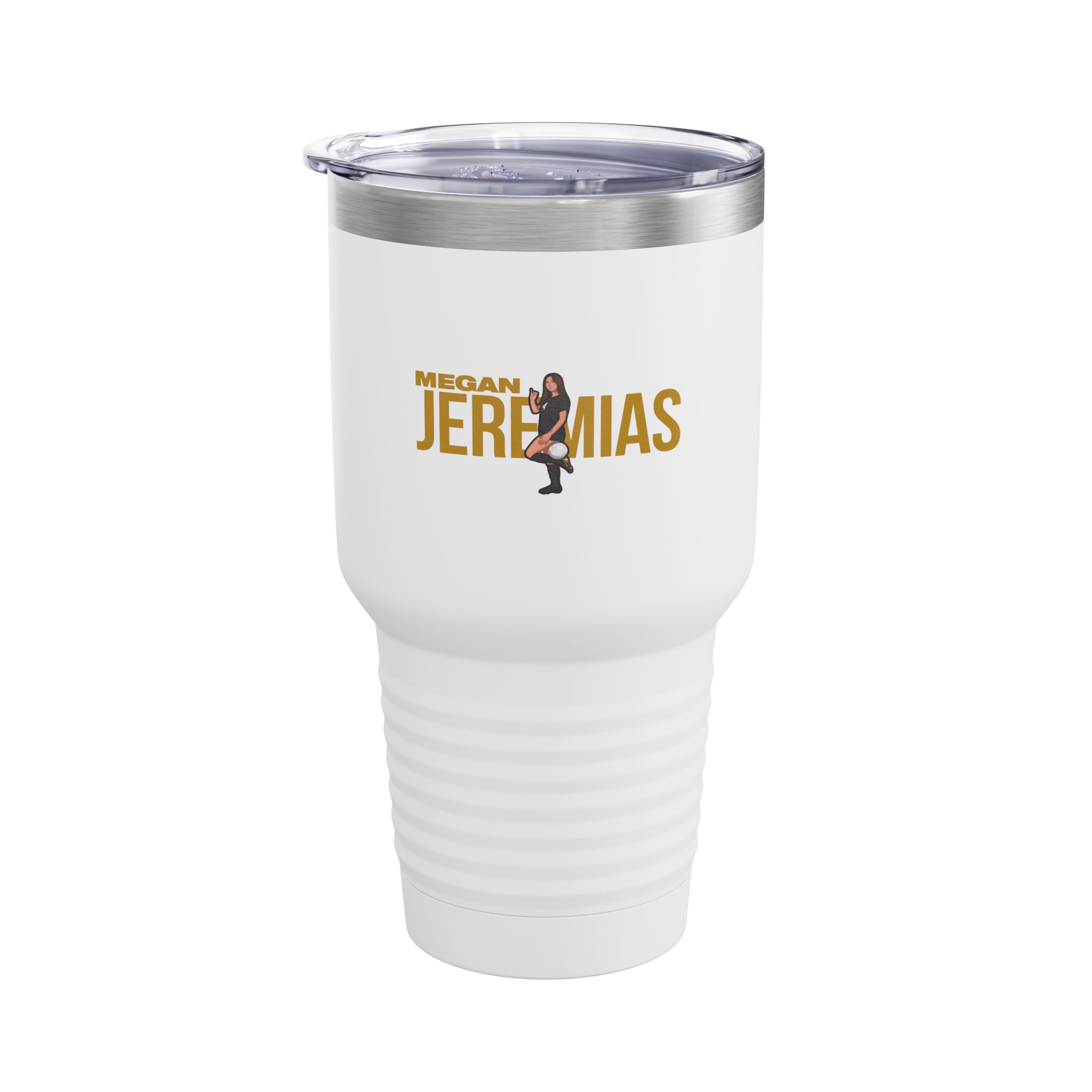 30oz Tumbler — character_player_name in White