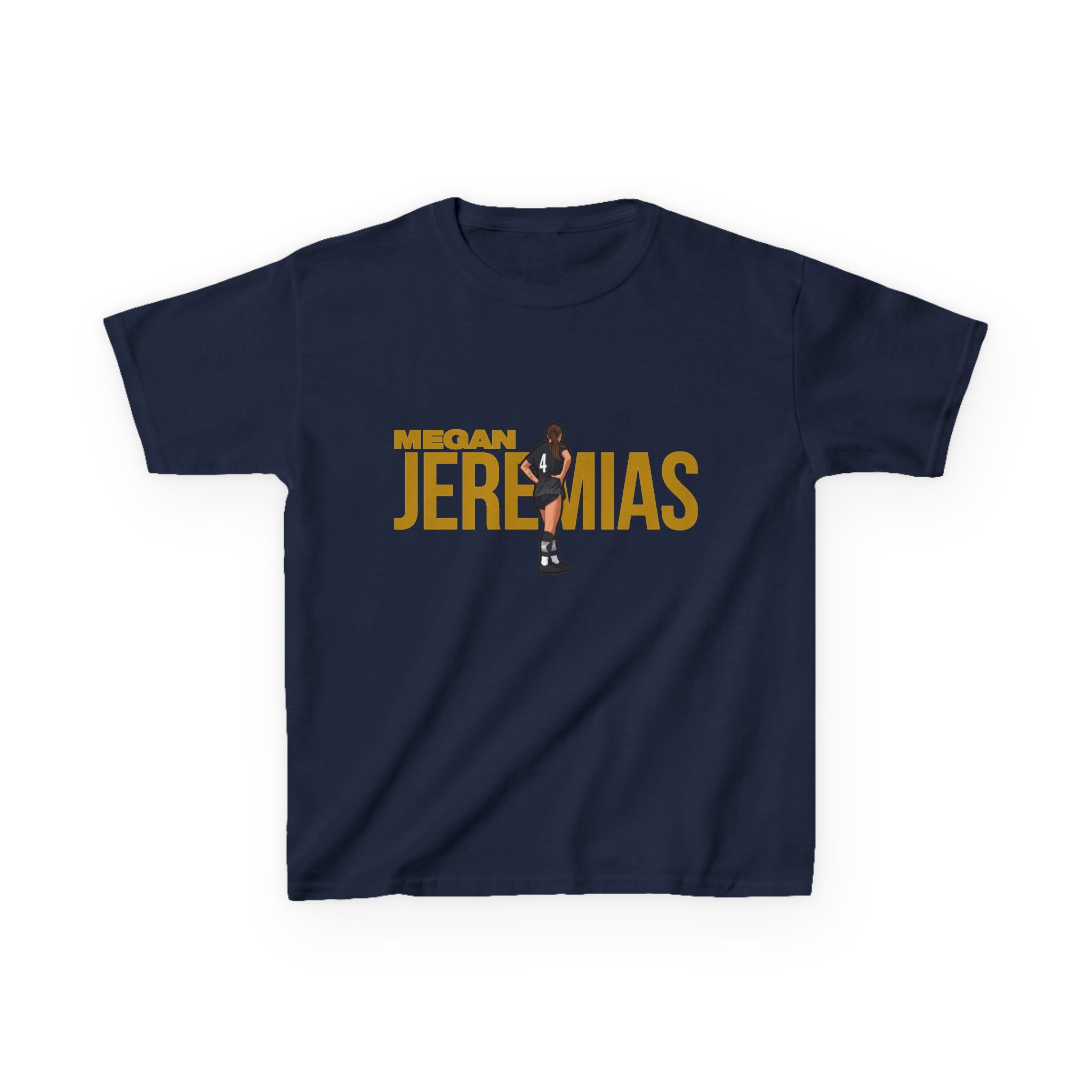 Youth Tee — character_player_name in Navy