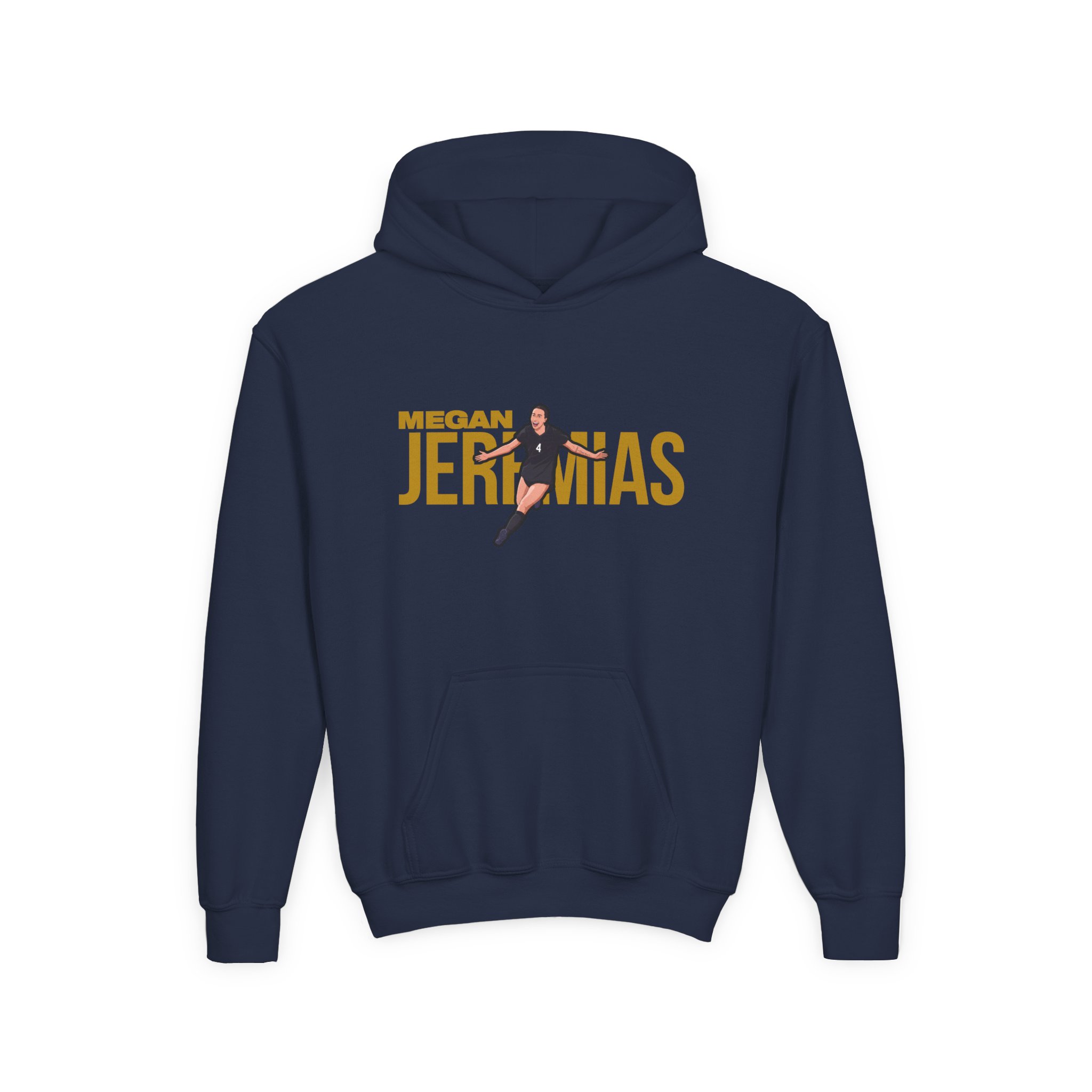 Youth Hoodie — character_player_name in Navy
