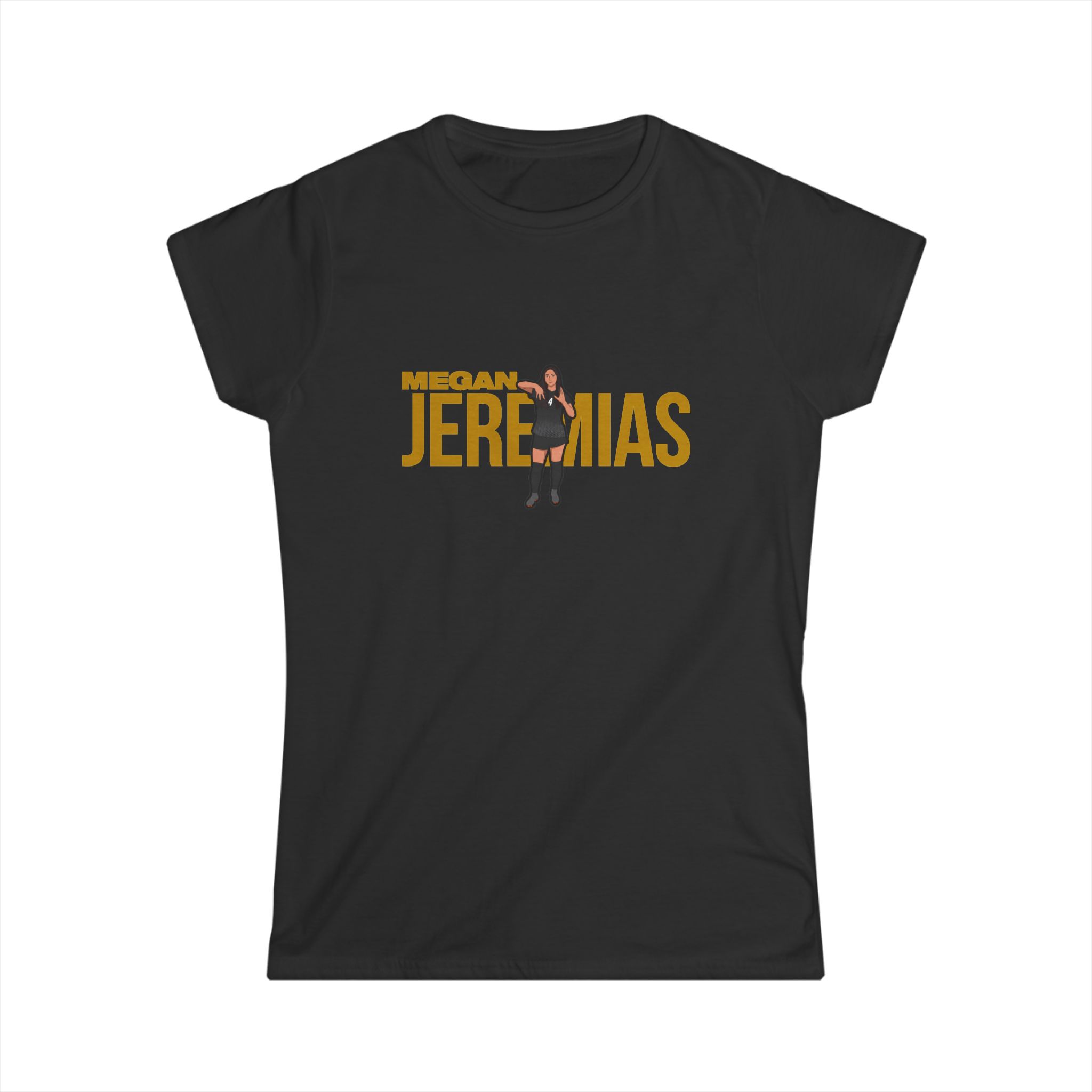 Women's Softstyle Tee — character_player_name in Black