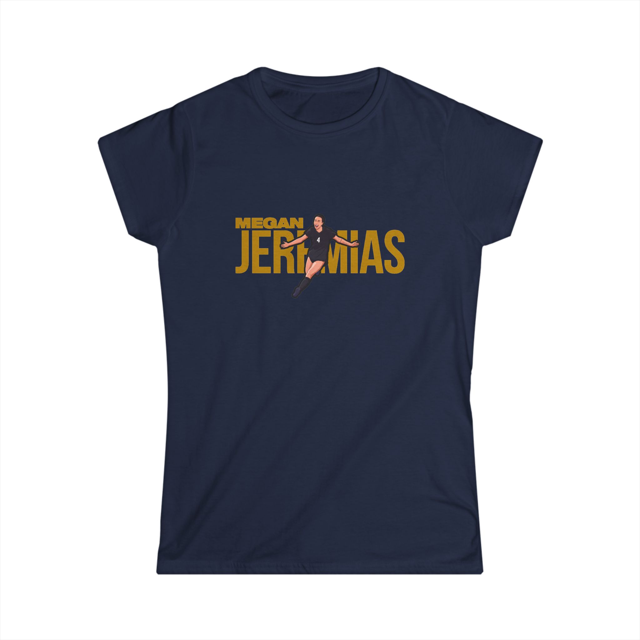 Women's Softstyle Tee — character_player_name in Navy