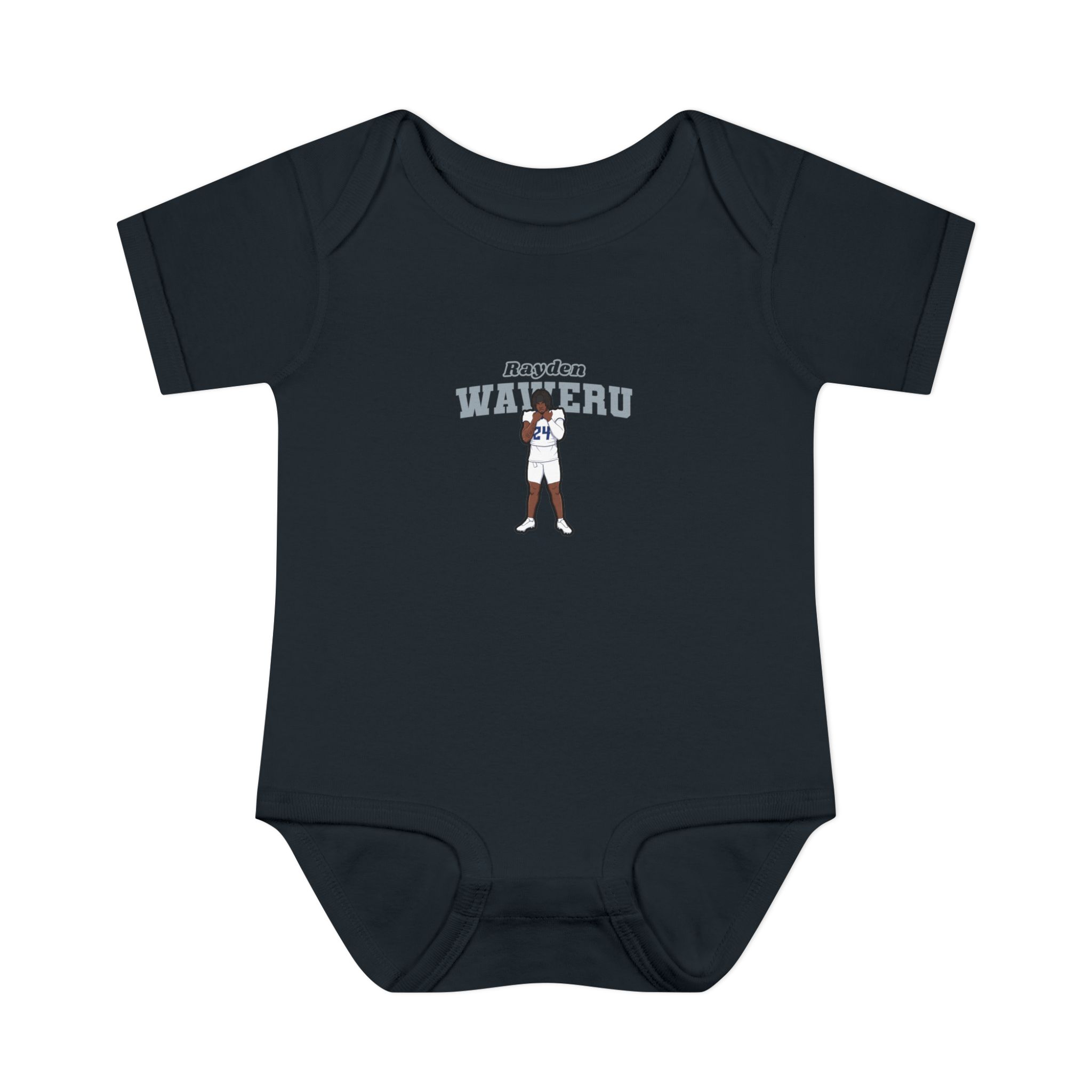 Baby Onesie — character_name_arch in Black