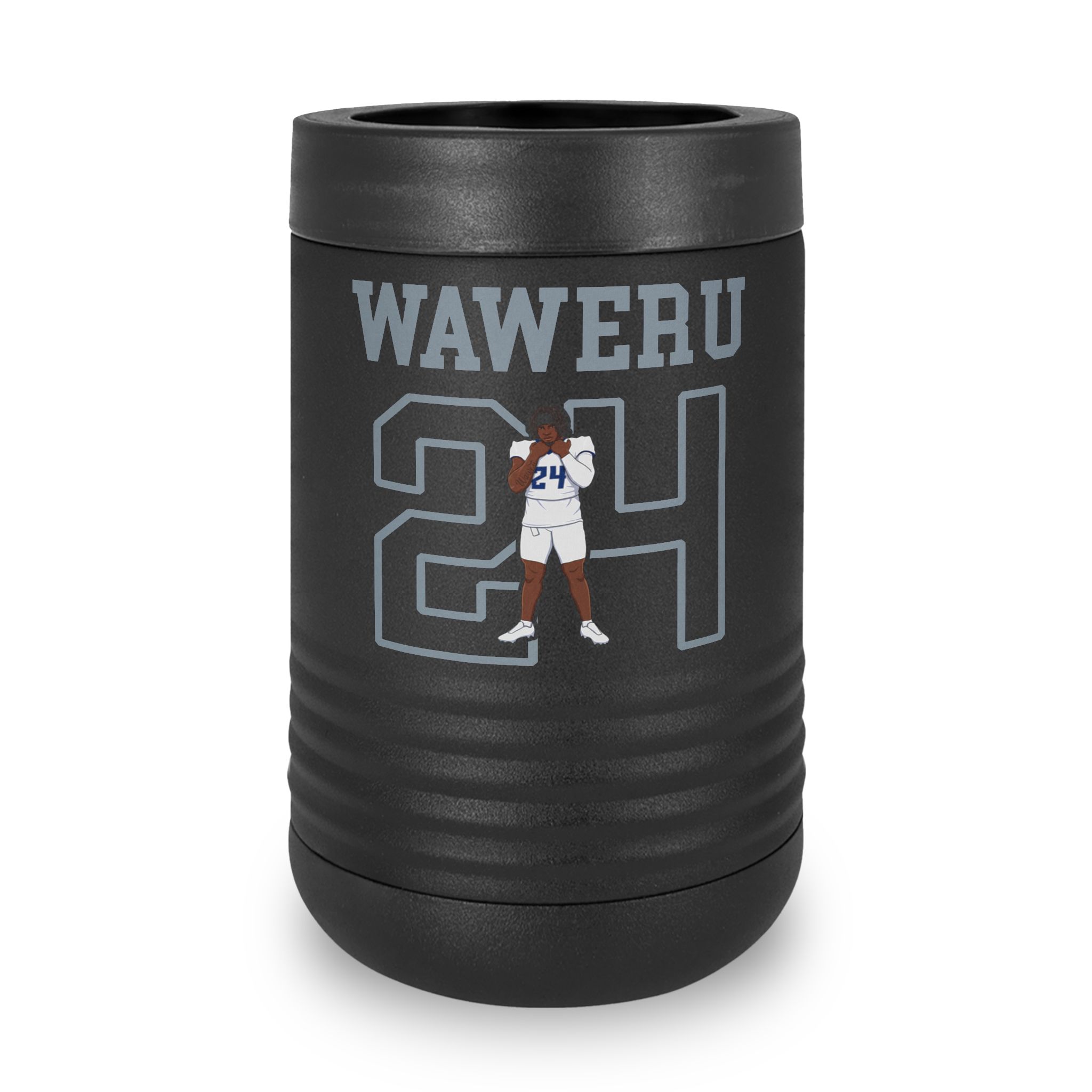 Stainless Can Cooler — character_shirsey in Black