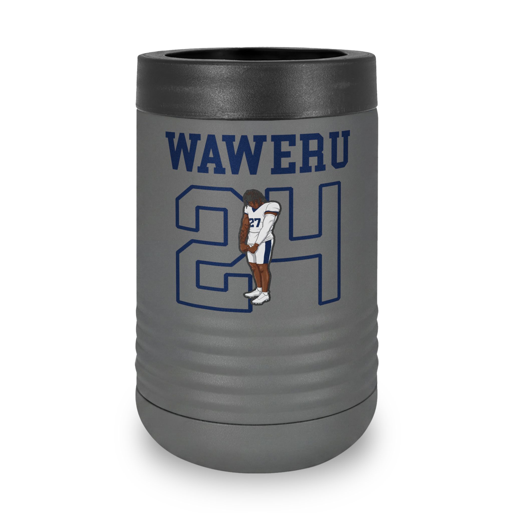 Stainless Can Cooler — character_shirsey in Grey