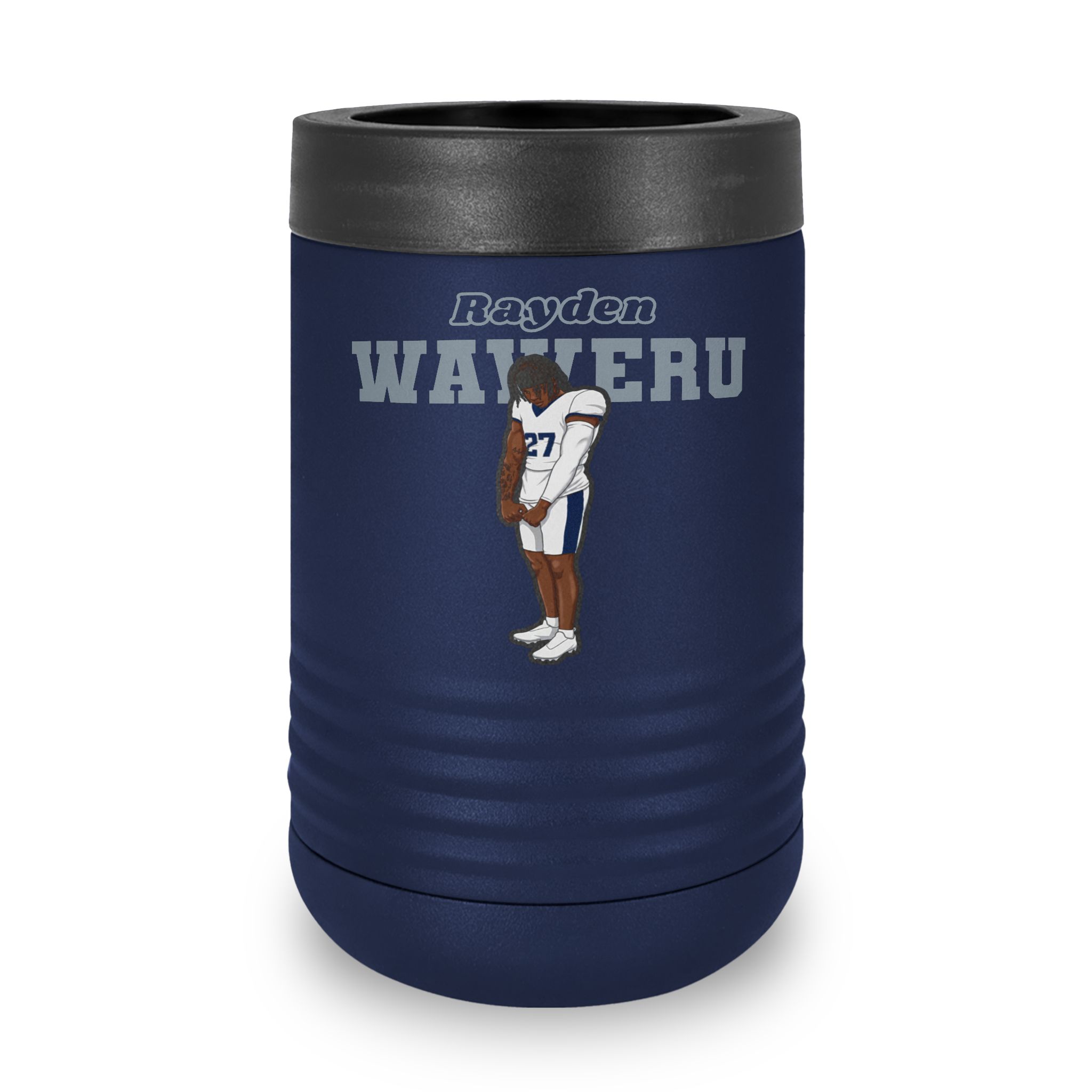 Stainless Can Cooler — character_name_arch in Navy