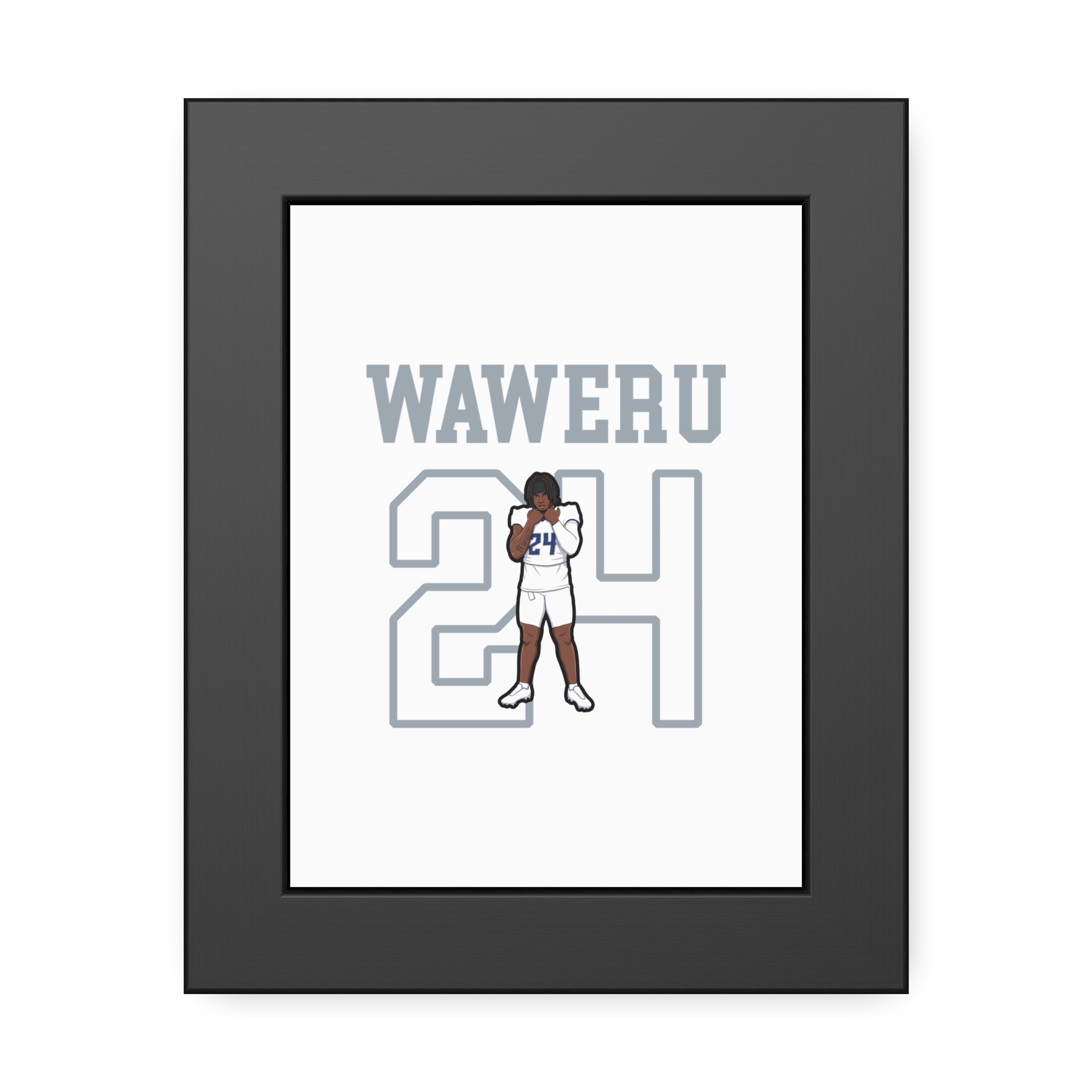 Framed Poster — character_shirsey in Black