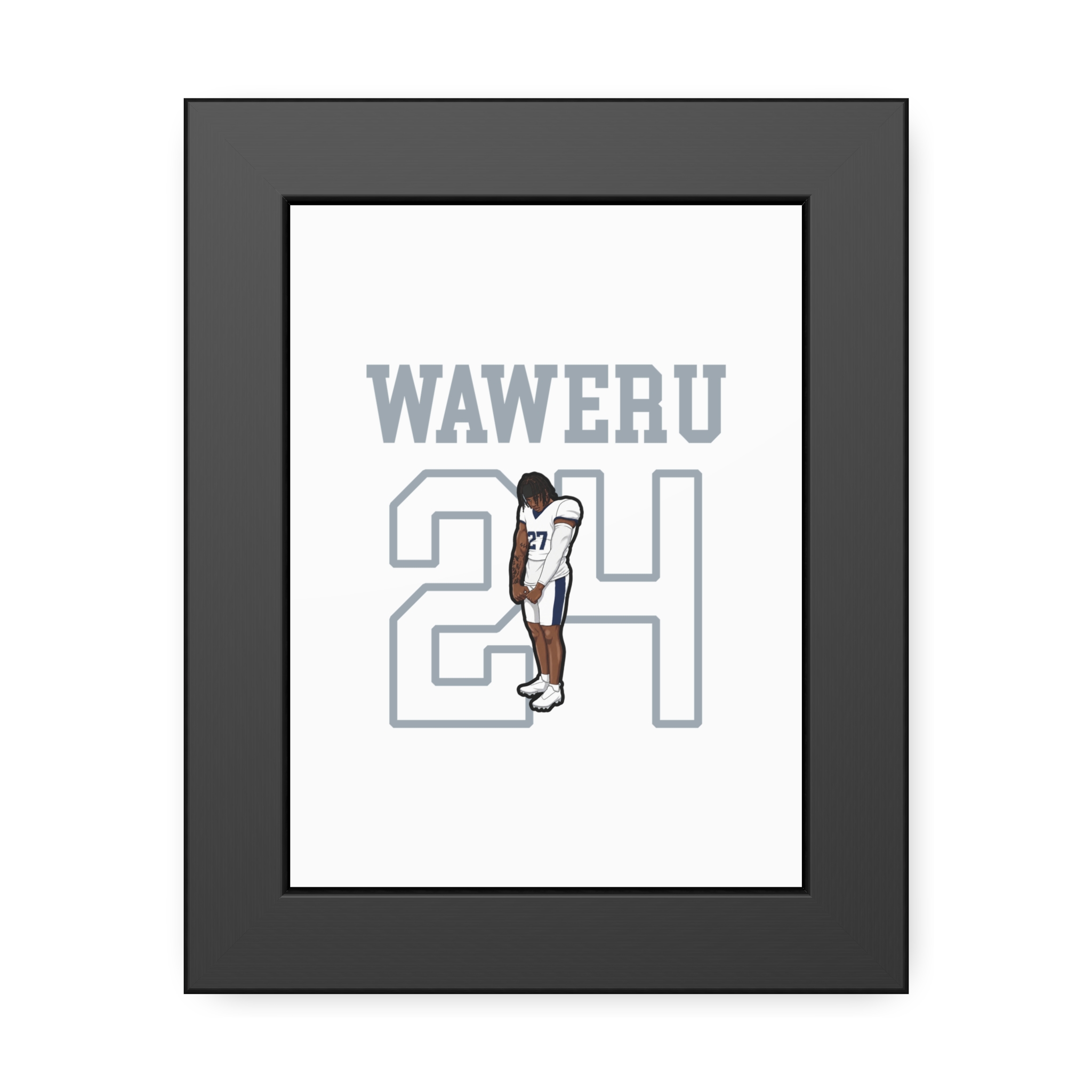 Framed Poster — character_shirsey in Black