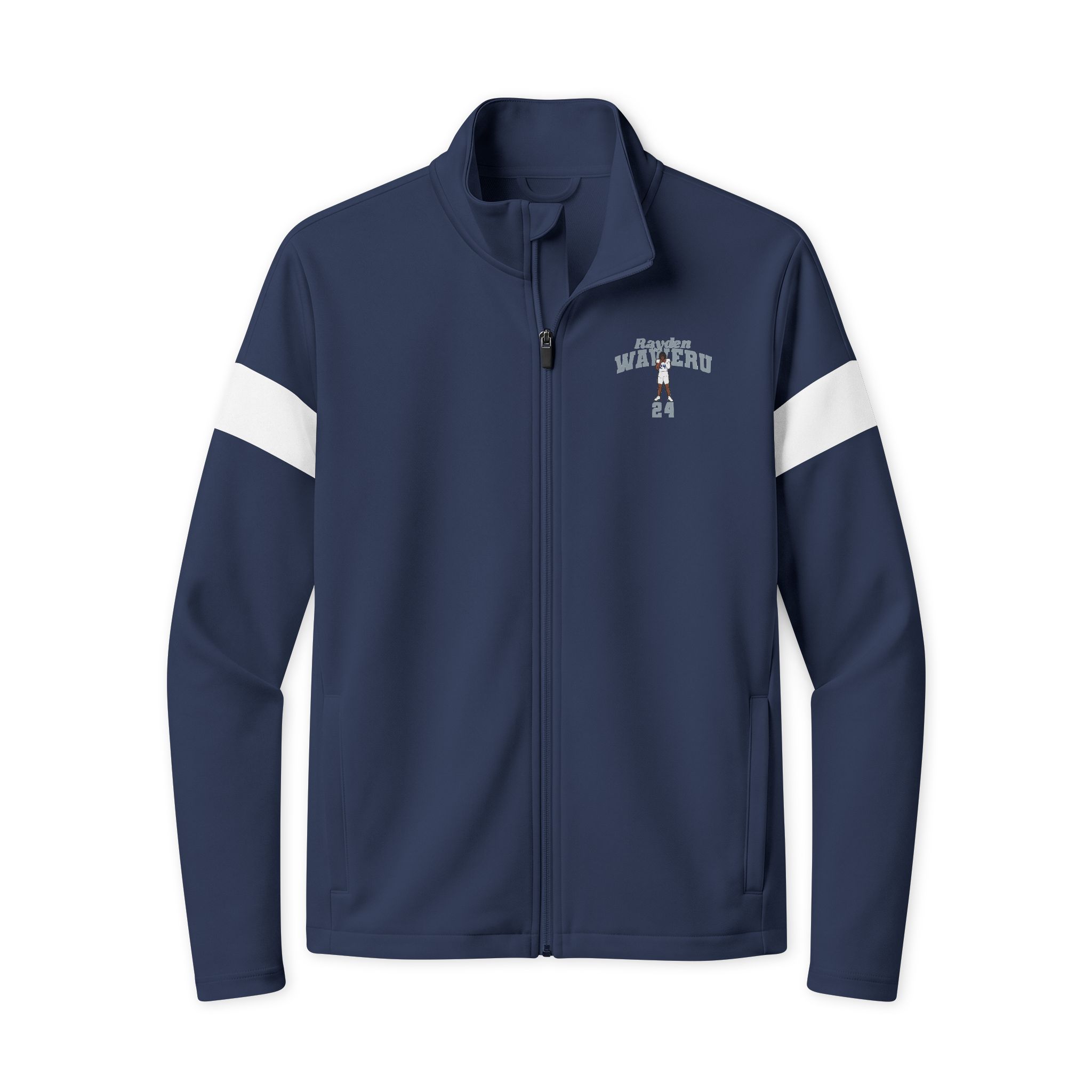 Travel Full-Zip Jacket — character_signature_arch in True Navy/ White
