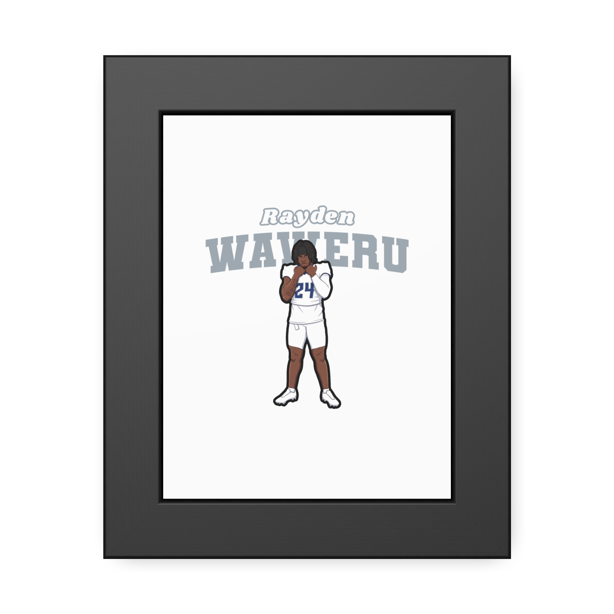 Framed Poster — character_name_arch in Black