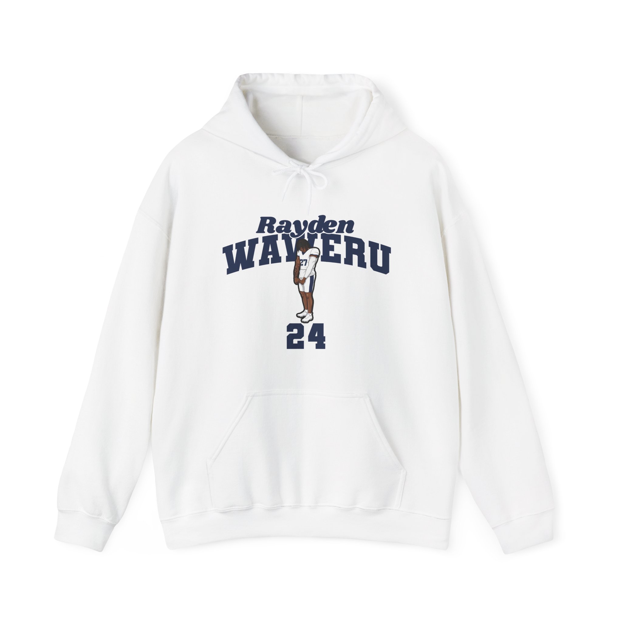 Hoodie — character_signature_arch in White