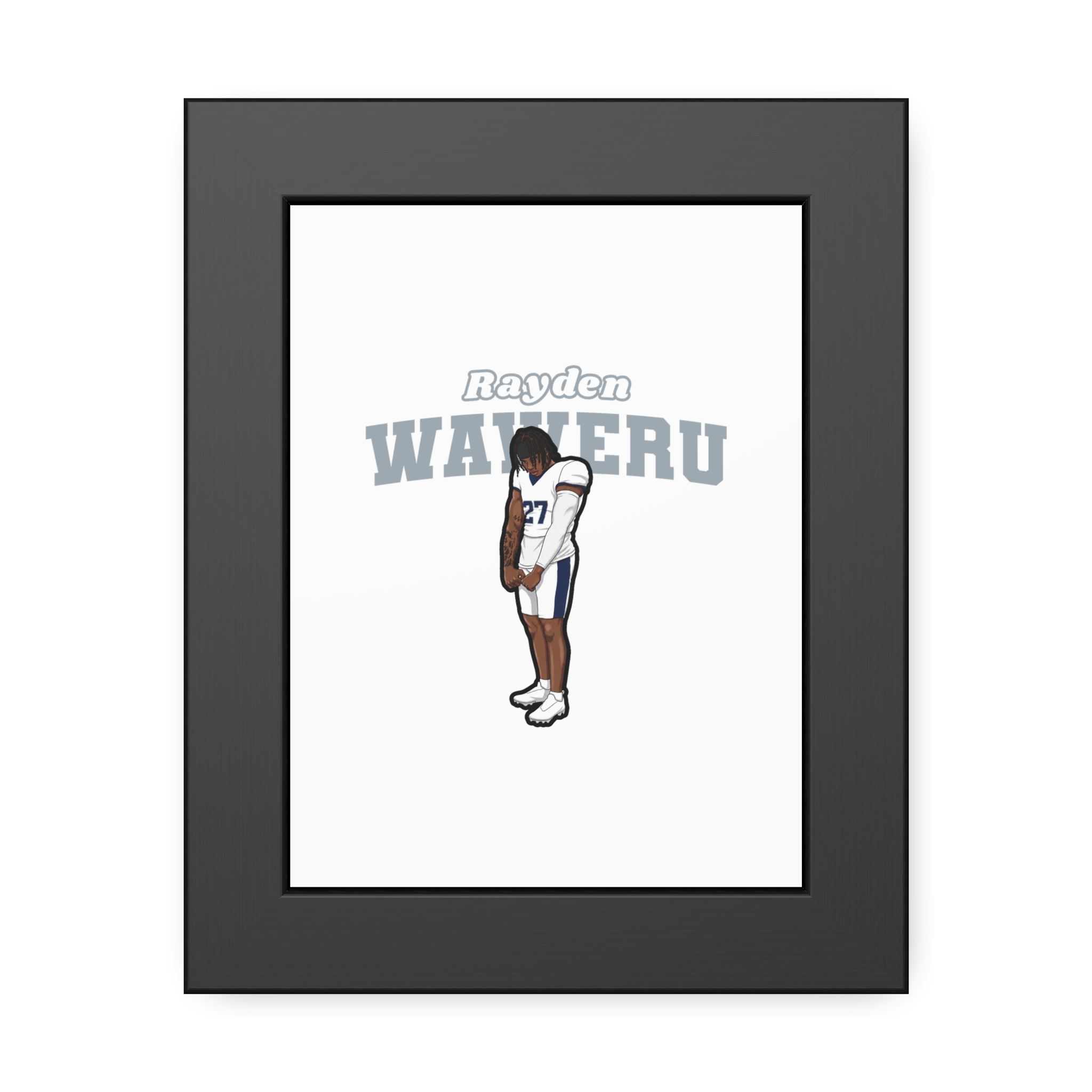 Framed Poster — character_name_arch in Black