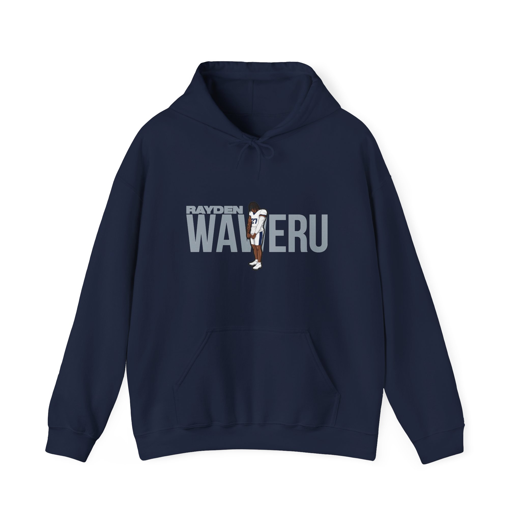 Hoodie — character_player_name in Navy