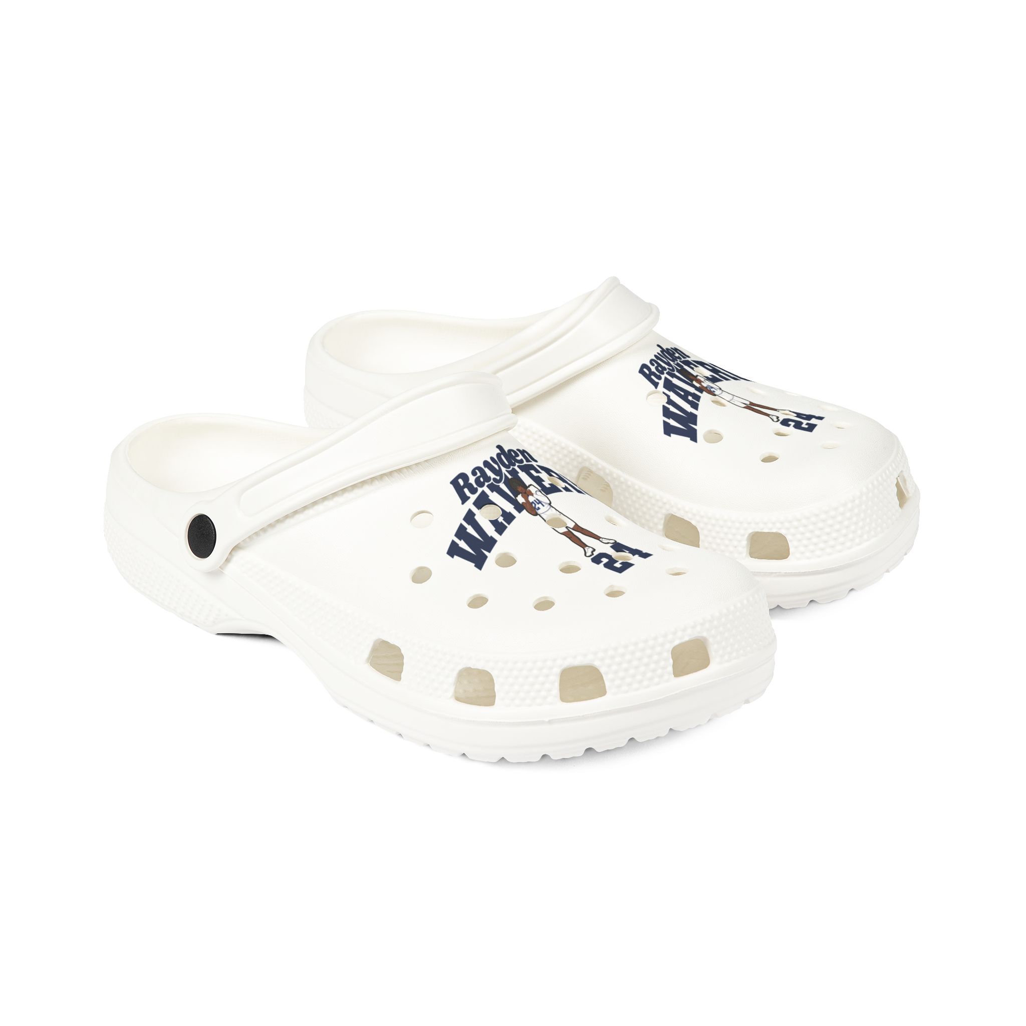 Rubber Clogs — character_signature_arch in White
