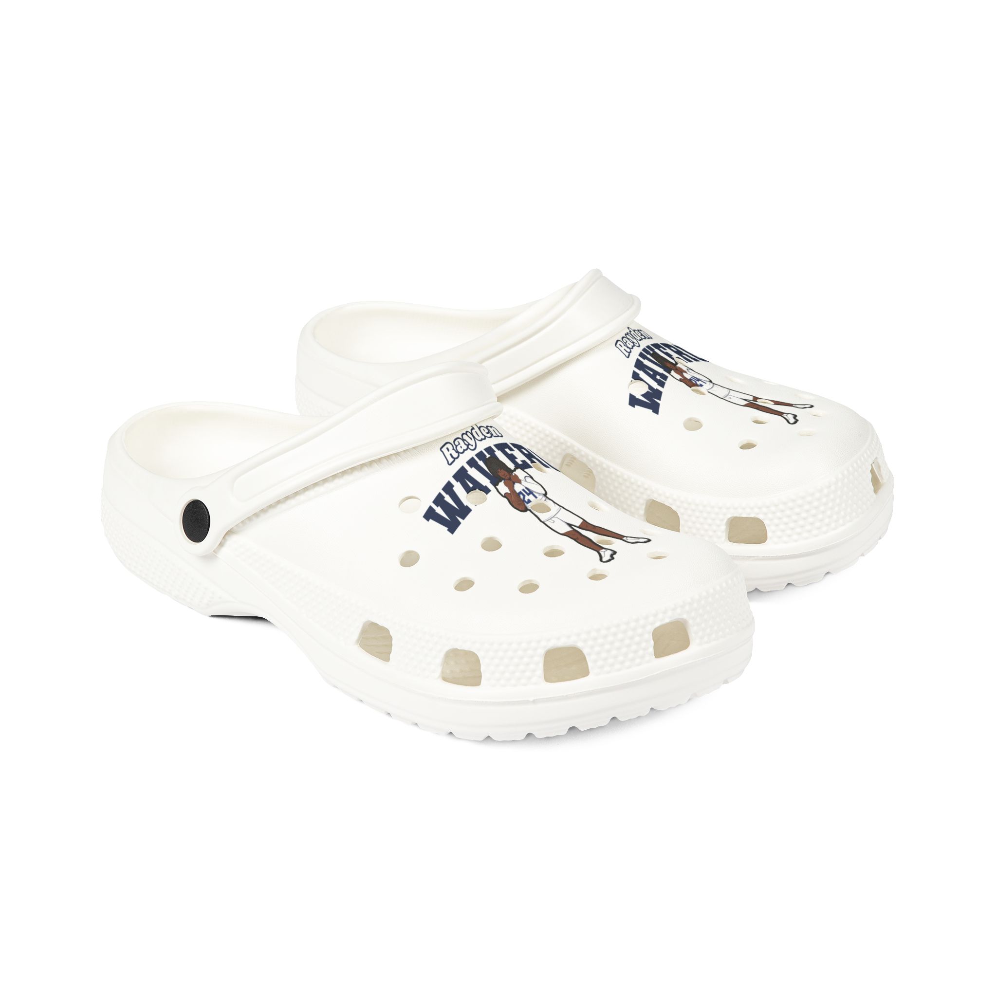 Rubber Clogs — character_name_arch in White