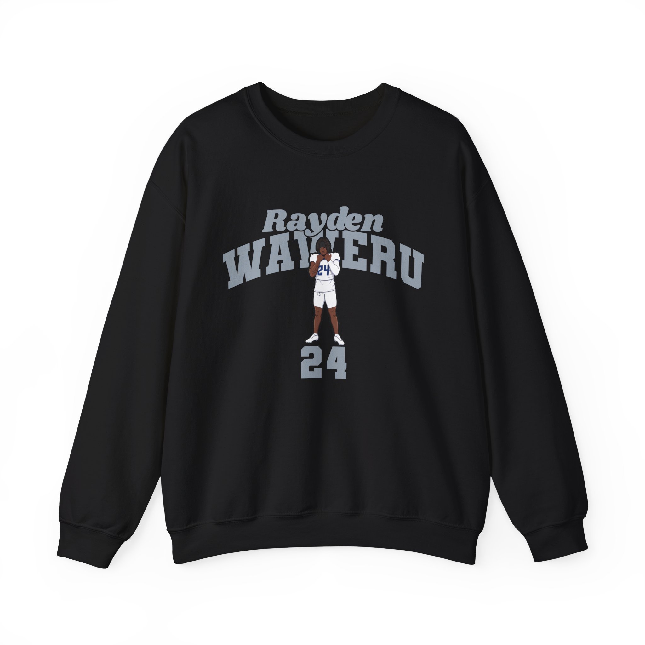 Crewneck Sweatshirt — character_signature_arch in Black