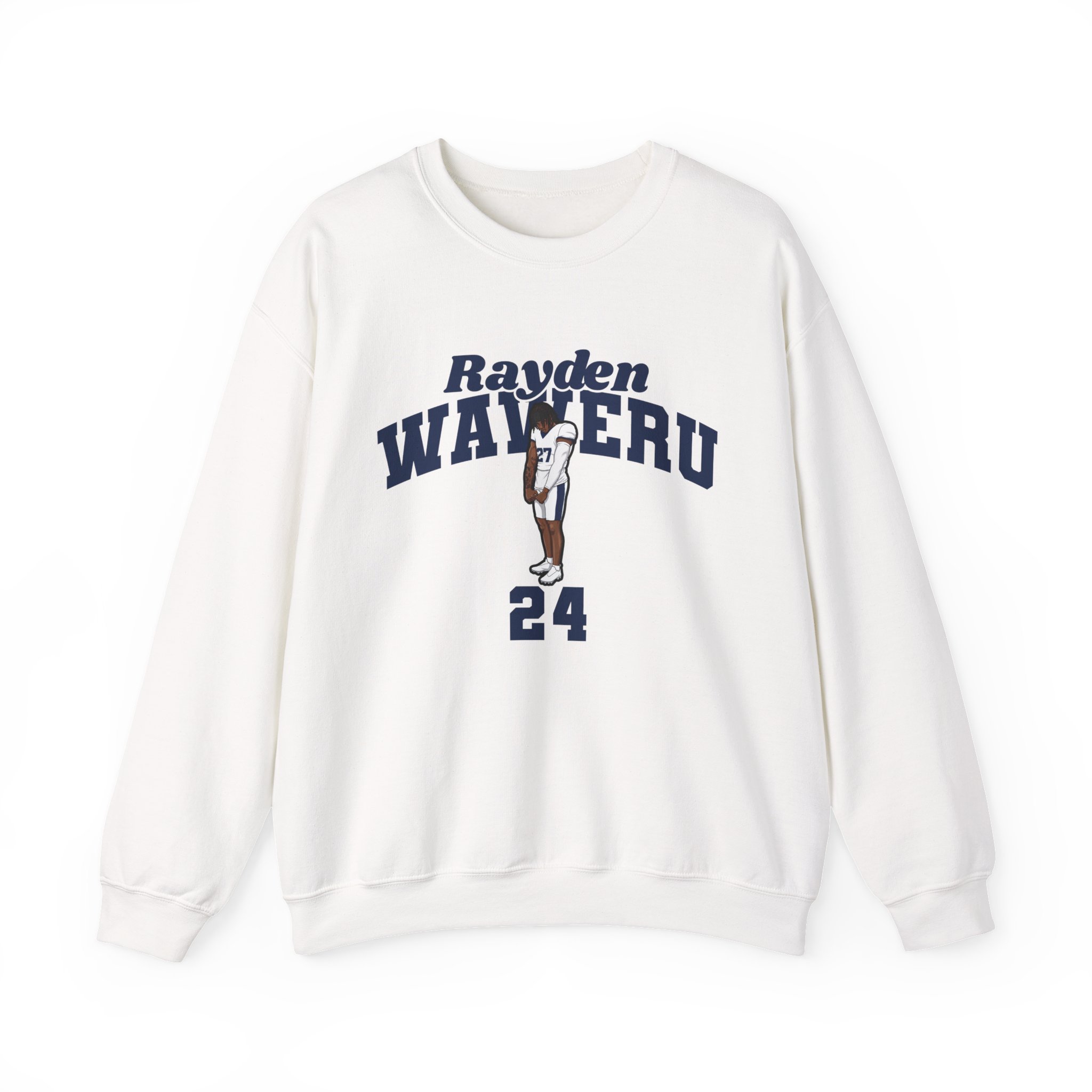 Crewneck Sweatshirt — character_signature_arch in White