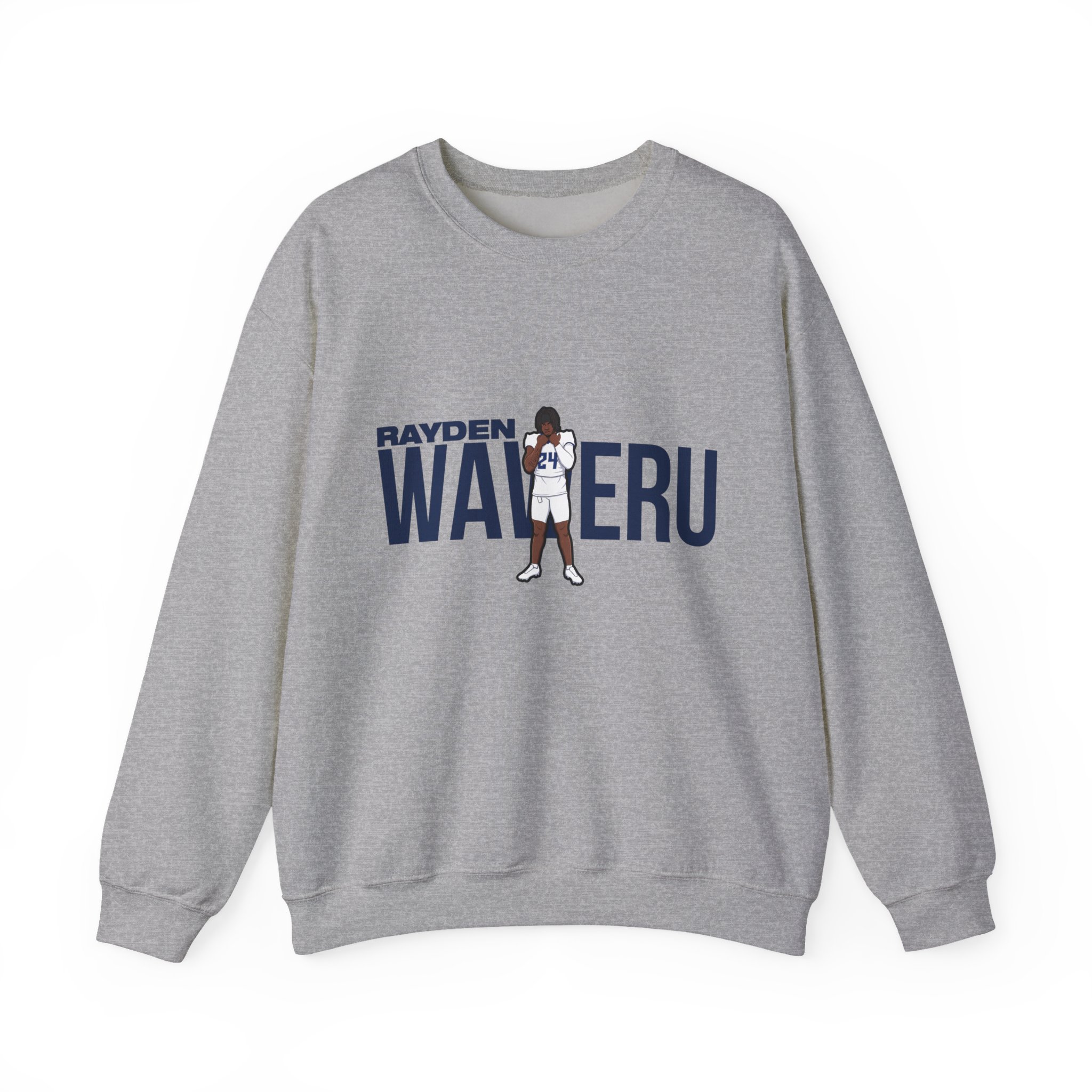 Crewneck Sweatshirt — character_player_name in Grey