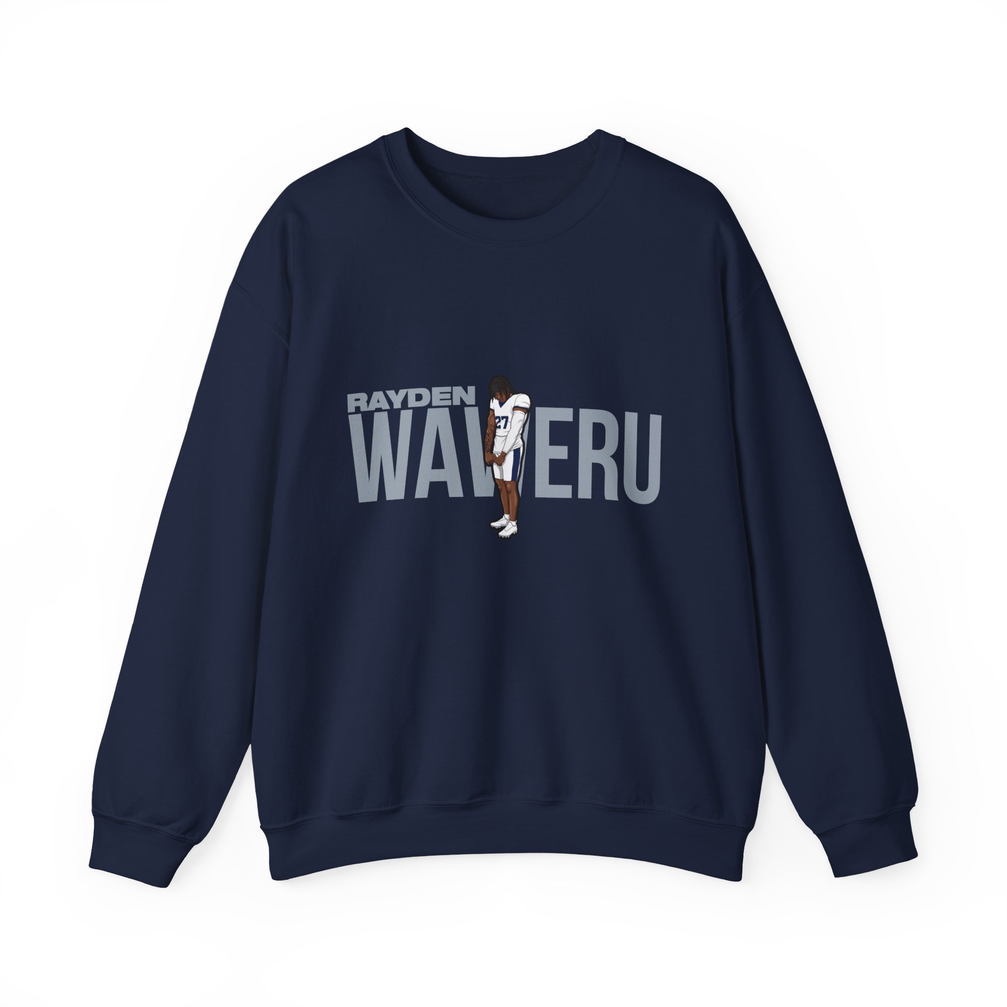 Crewneck Sweatshirt — character_player_name in Navy