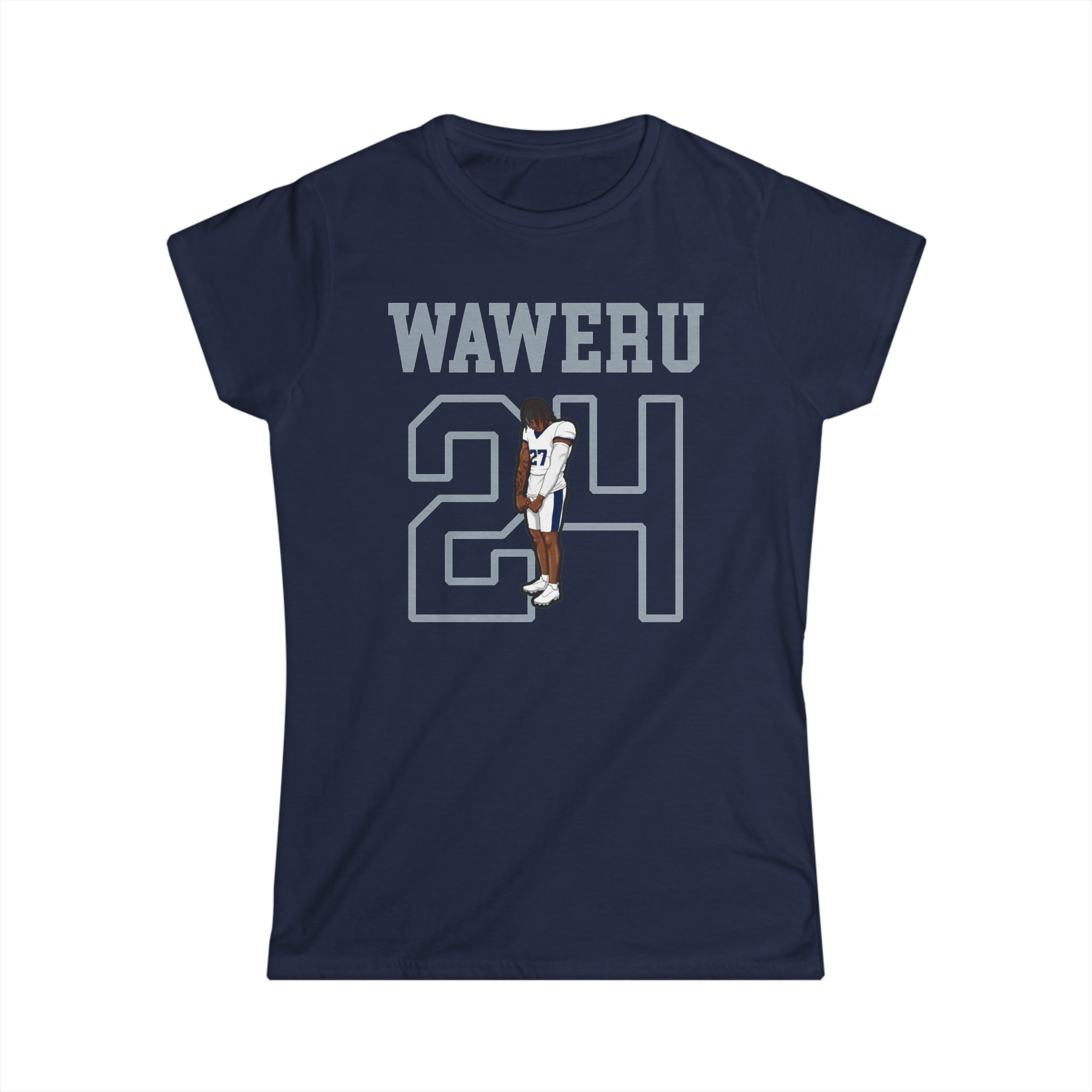 Women's Softstyle Tee — character_shirsey in Navy