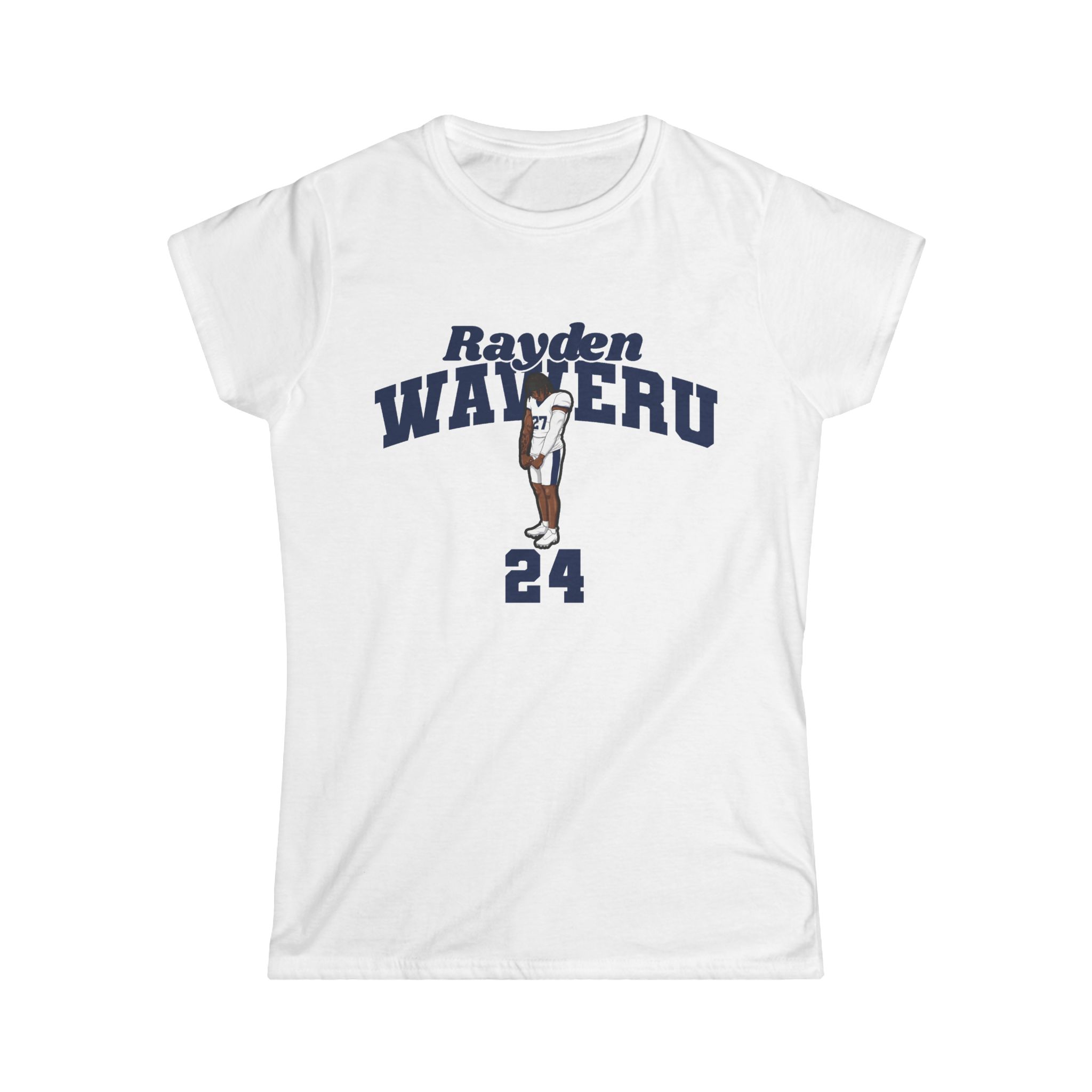 Women's Softstyle Tee — character_signature_arch in White
