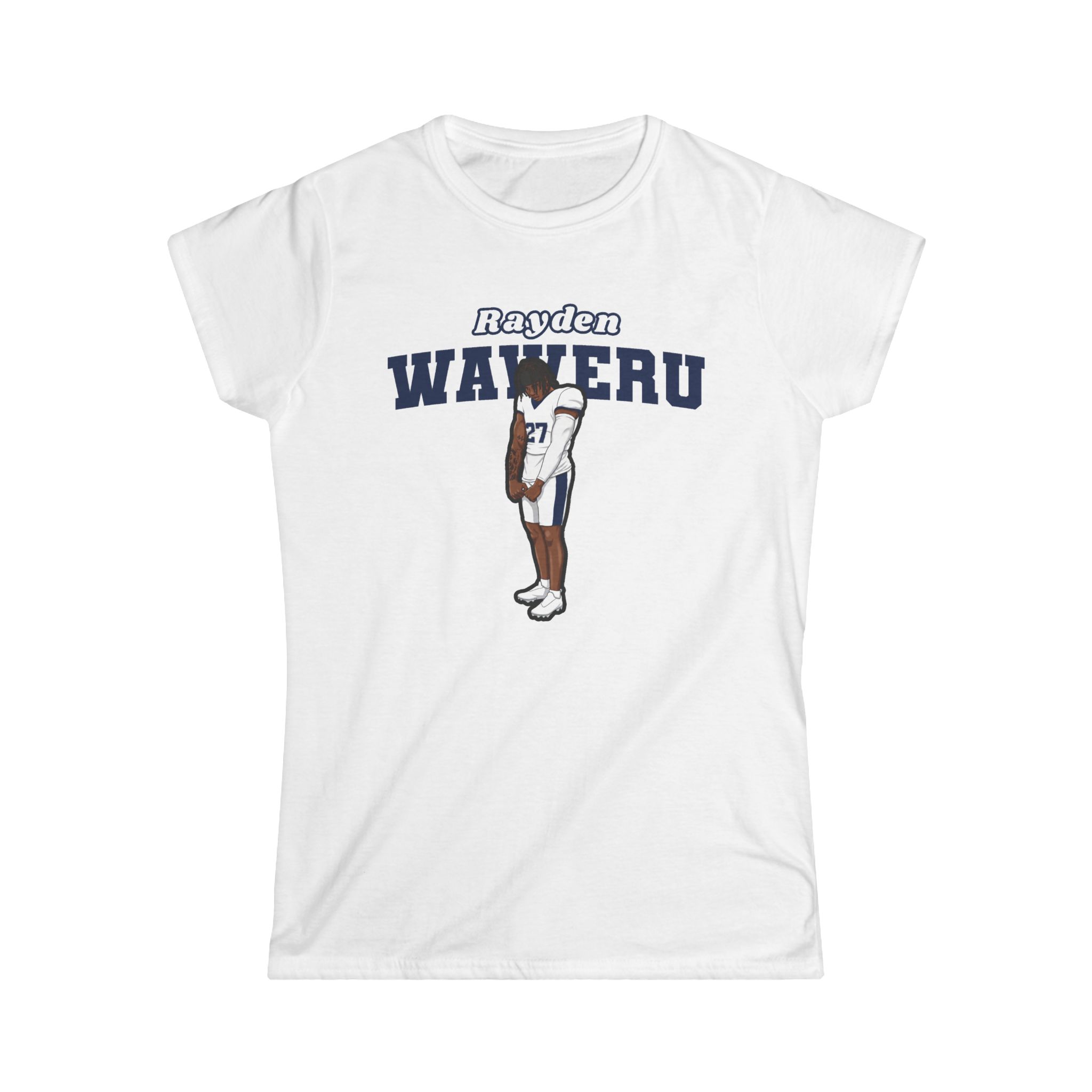 Women's Softstyle Tee — character_name_arch in White