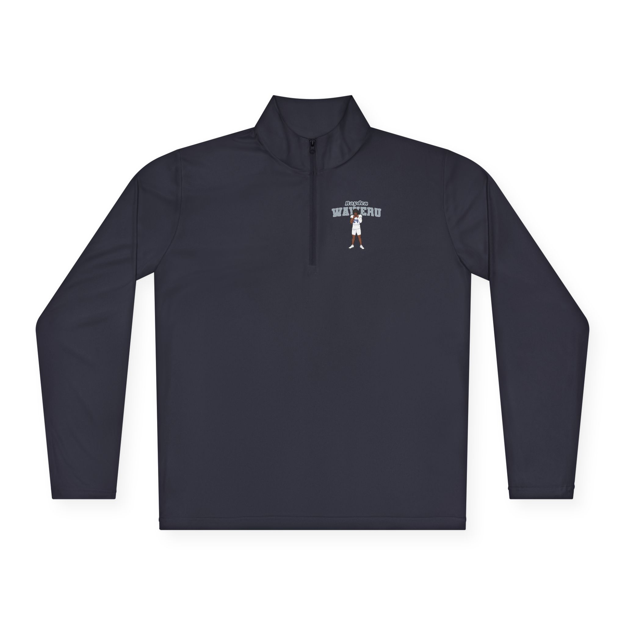 Q-Zip Pullover — character_name_arch in Navy