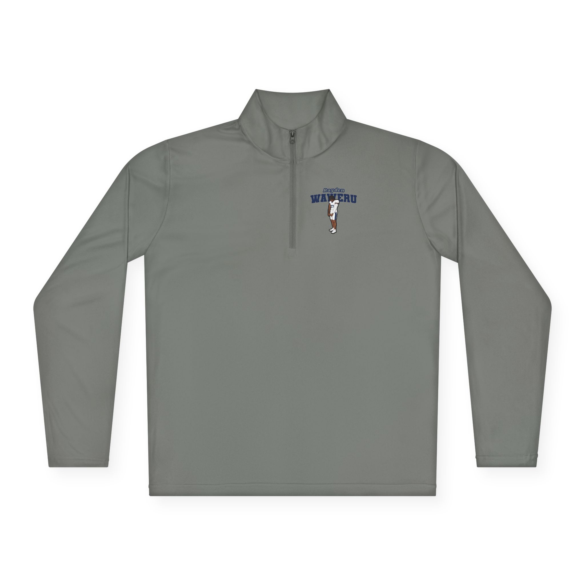 Q-Zip Pullover — character_name_arch in Grey