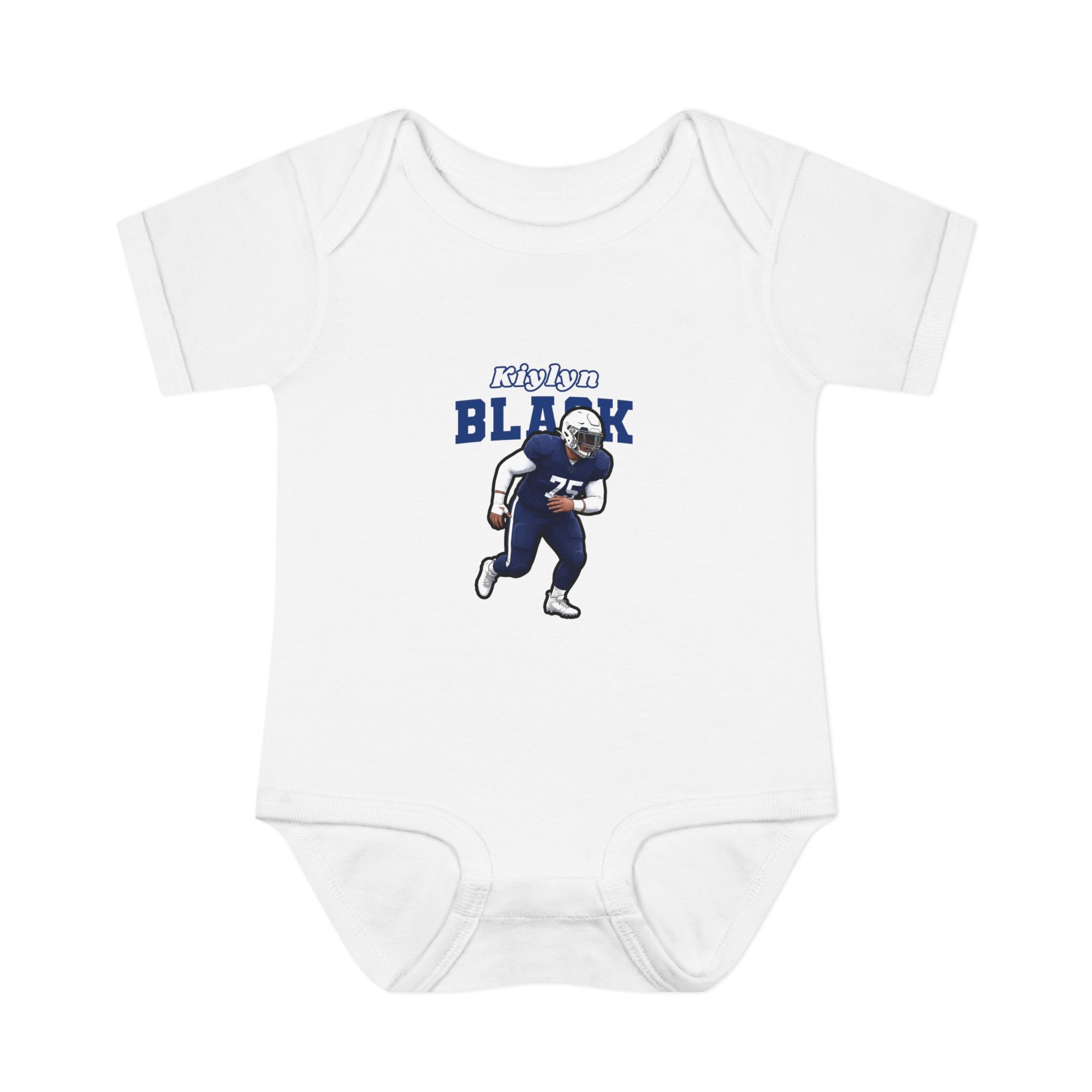 Baby Onesie — character_name_arch in White