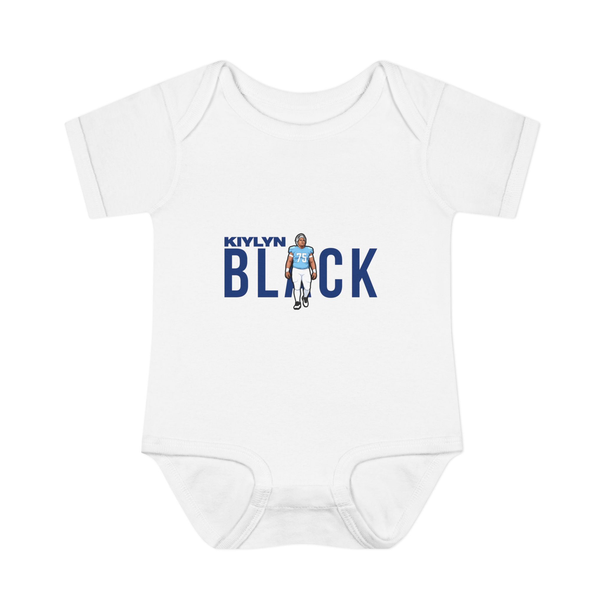 Baby Onesie — character_player_name in White