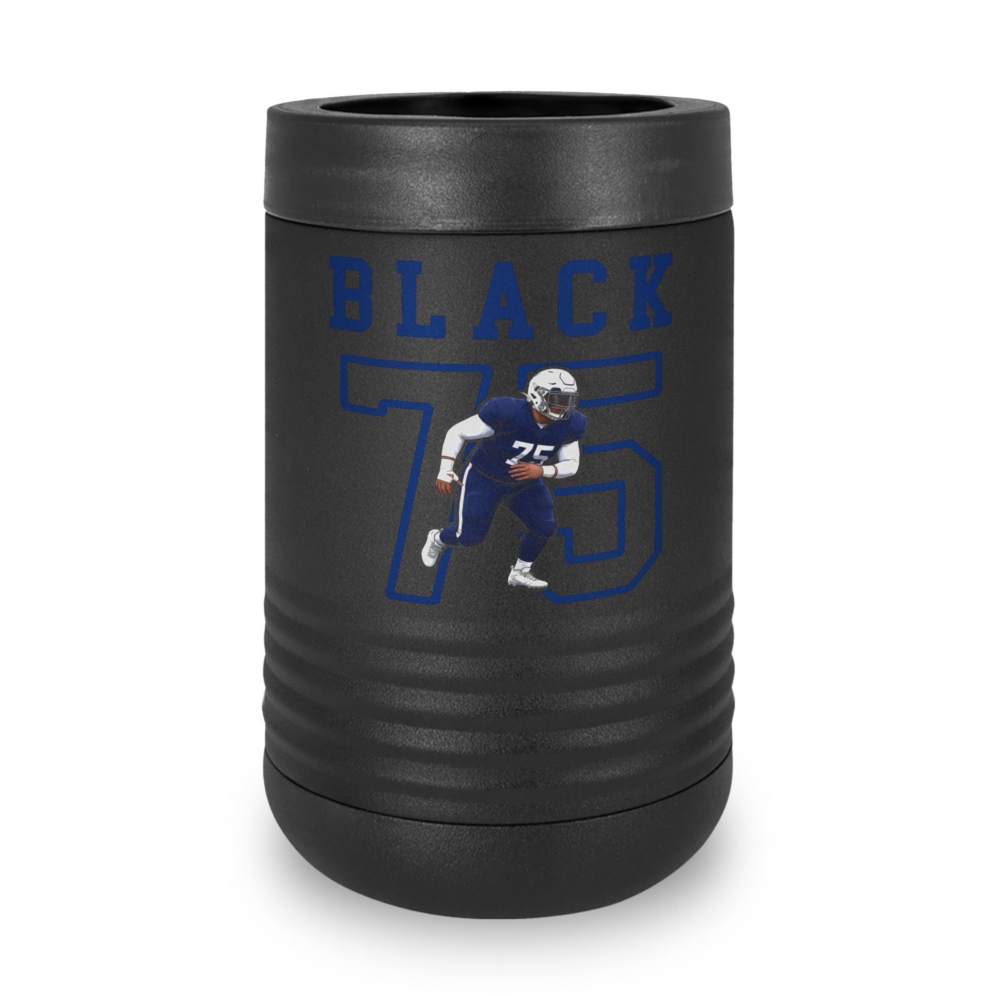 Stainless Can Cooler — character_shirsey in Black