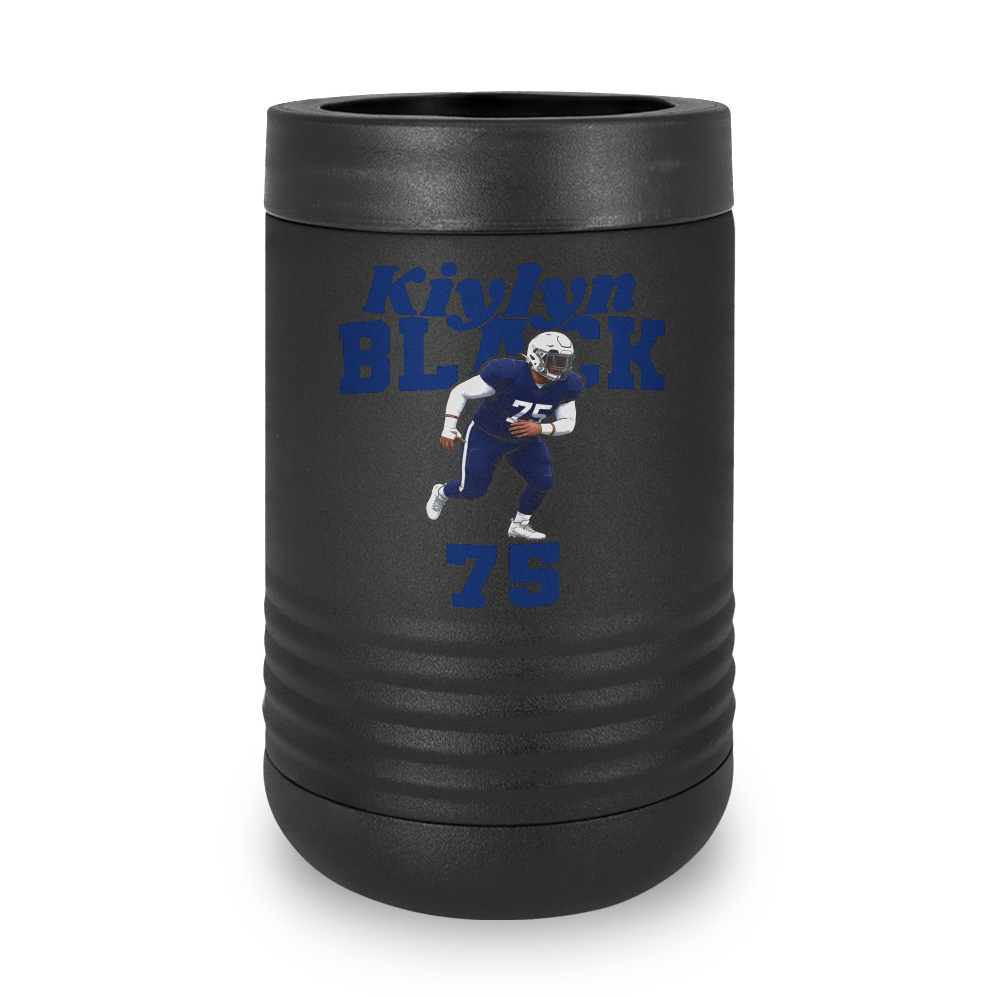 Stainless Can Cooler — character_signature_arch in Black