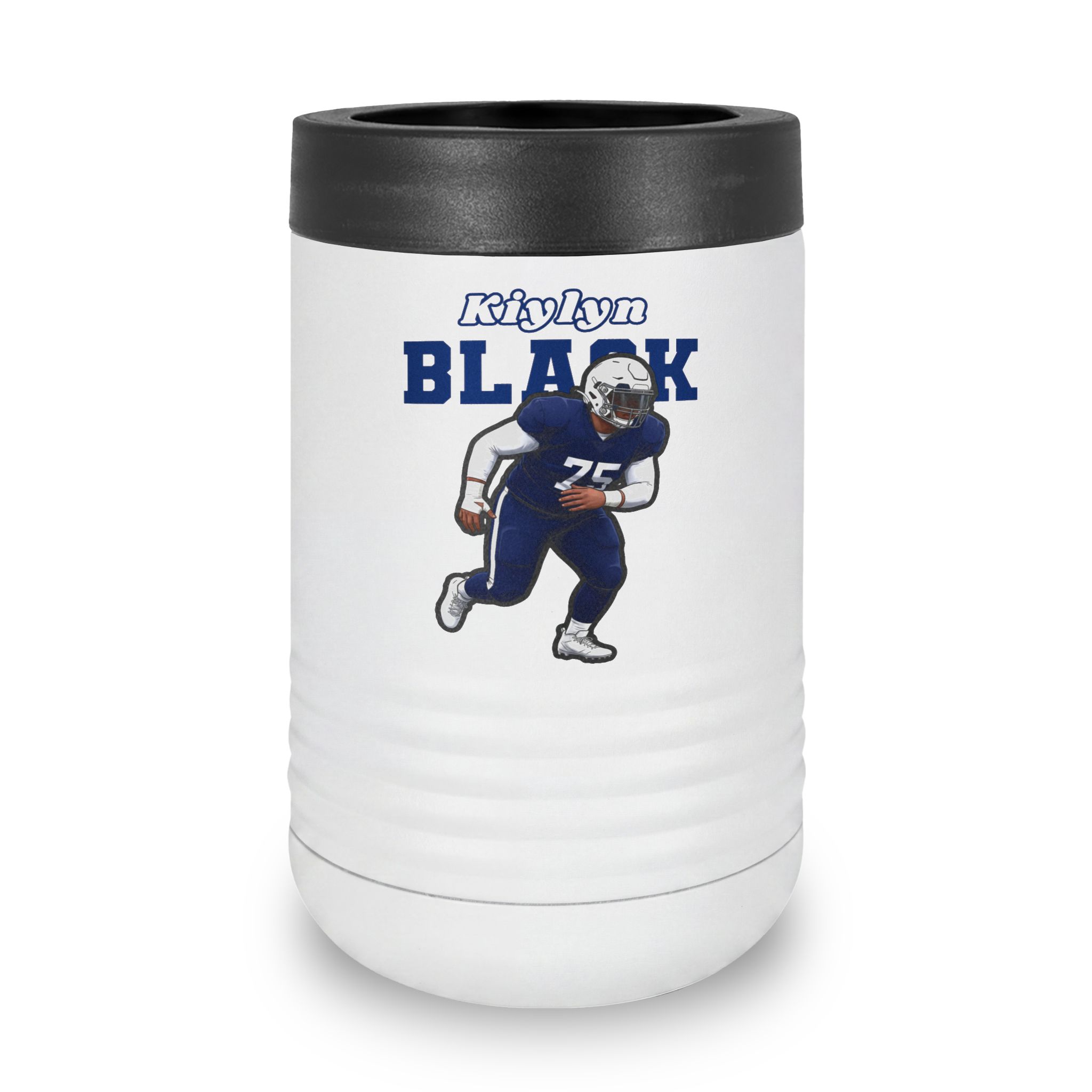 Stainless Can Cooler — character_name_arch in White