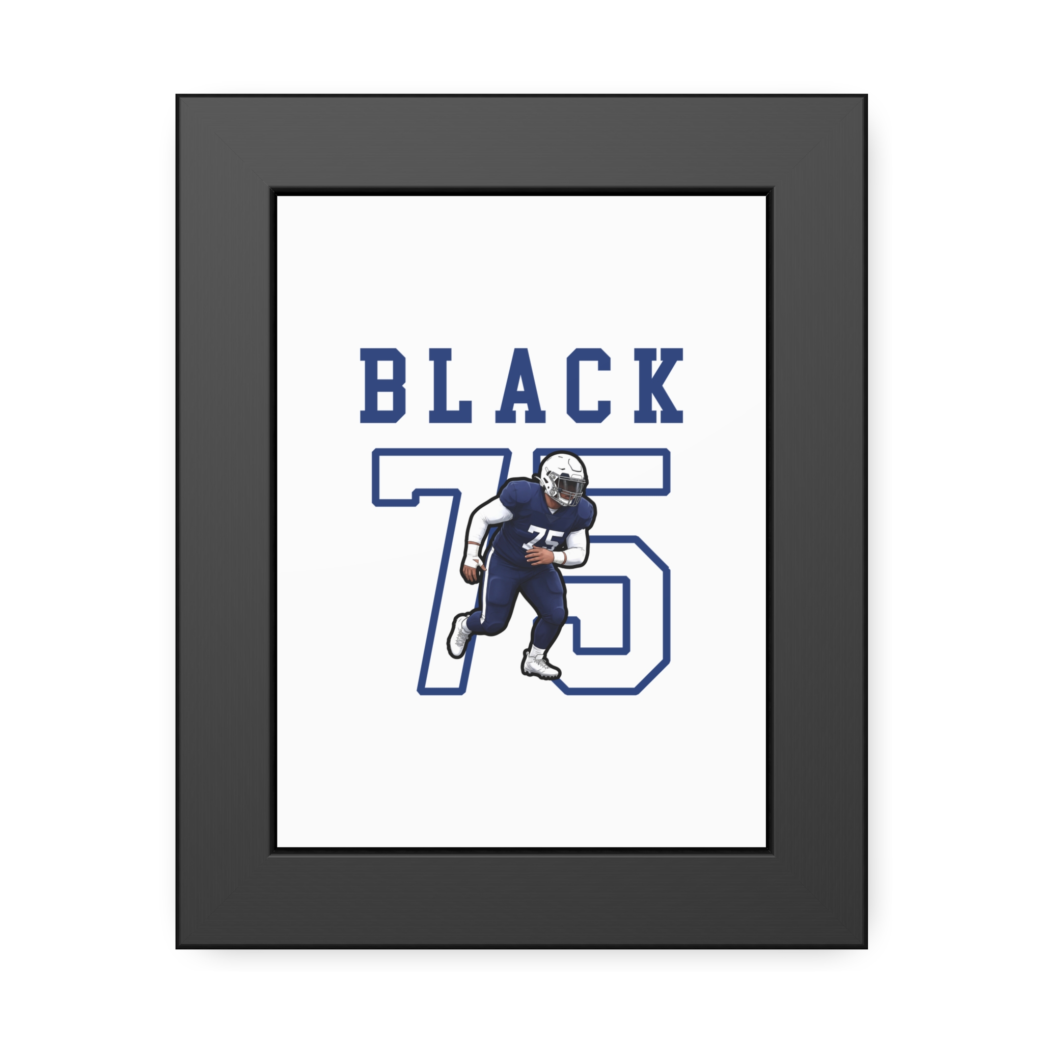 Framed Poster — character_shirsey in Black