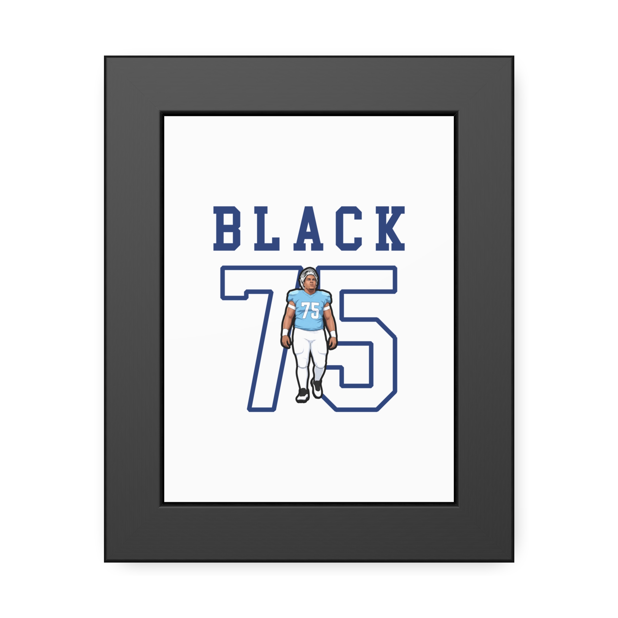 Framed Poster — character_shirsey in Black