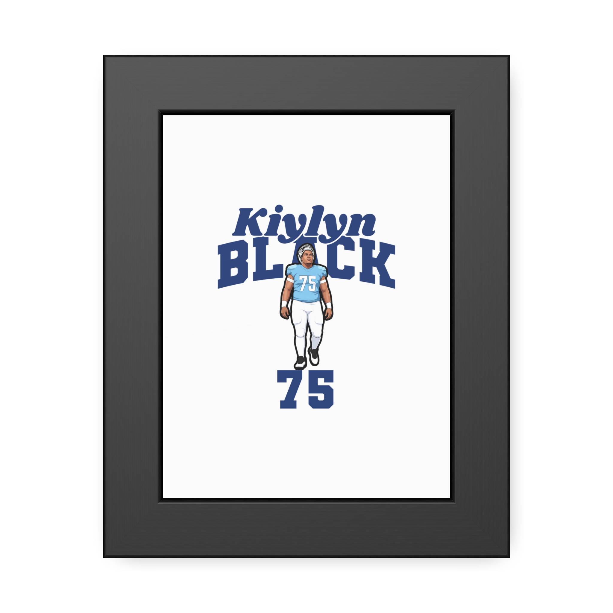 Framed Poster — character_signature_arch in Black