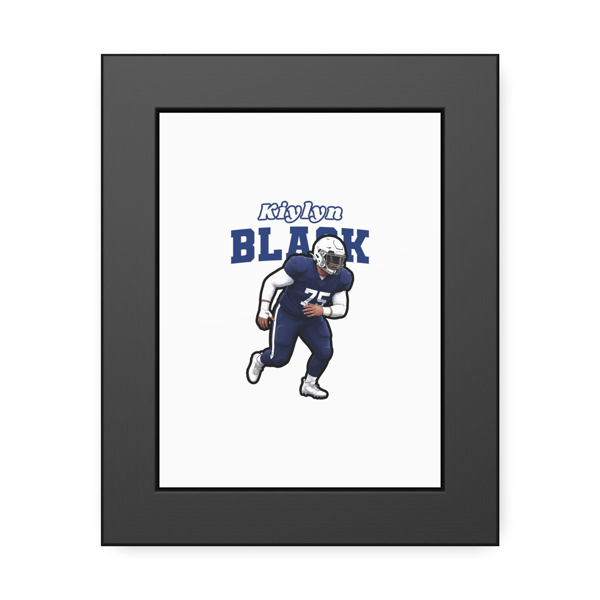 Framed Poster — character_name_arch in Black