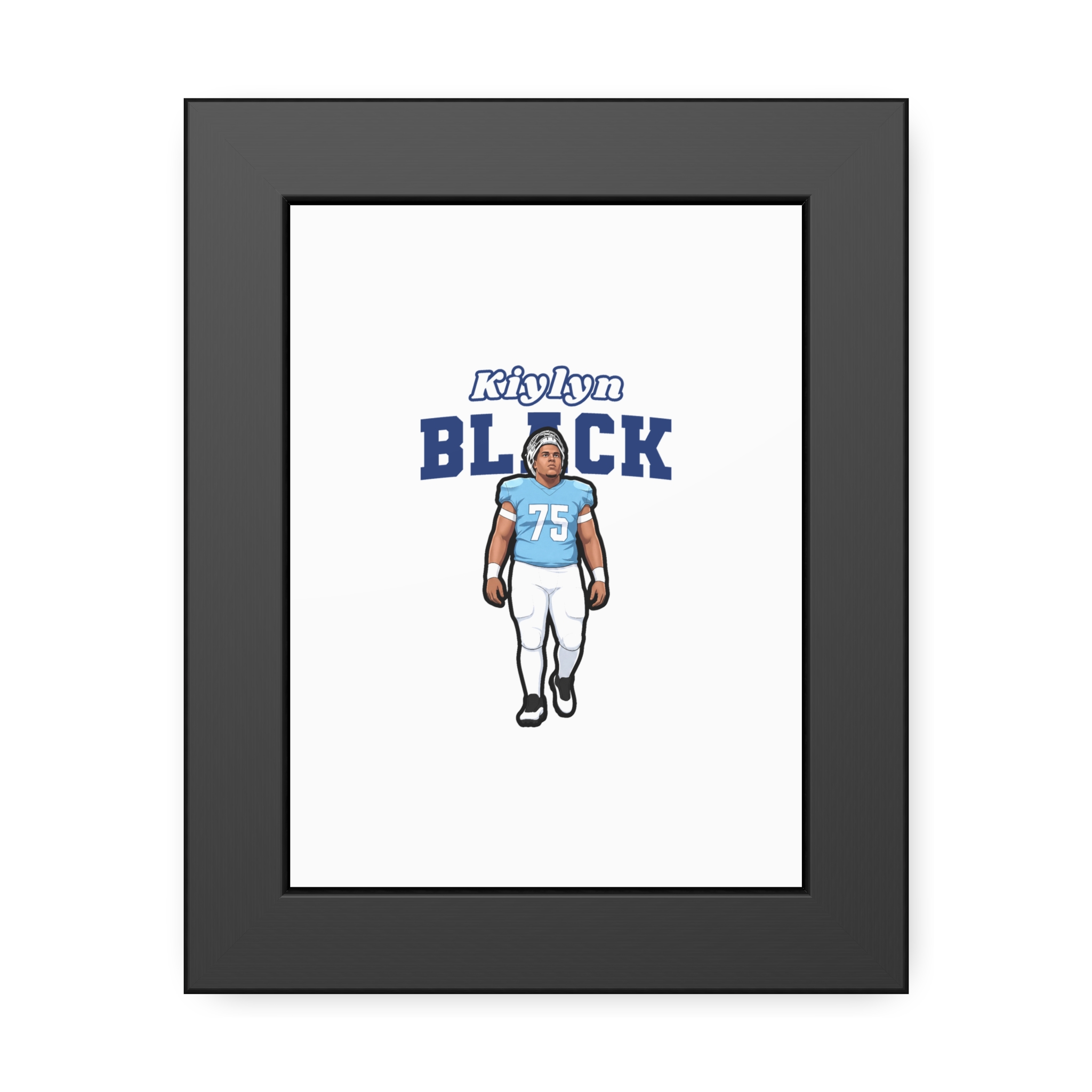 Framed Poster — character_name_arch in Black