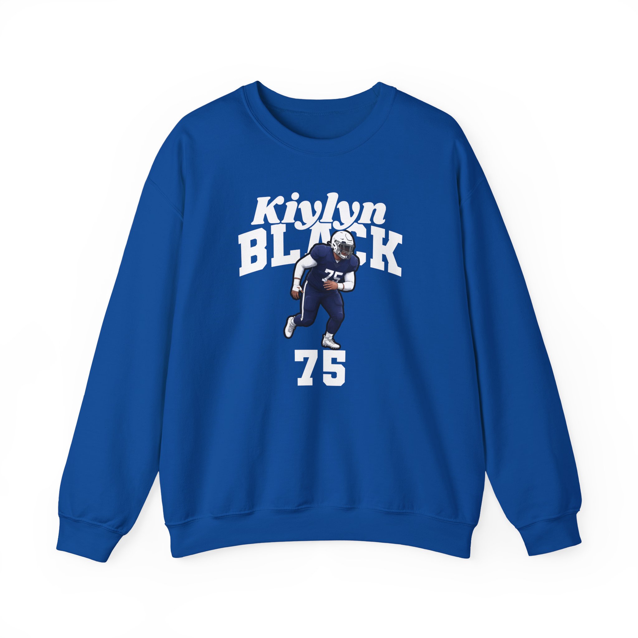 Crewneck Sweatshirt — character_signature_arch in Royal
