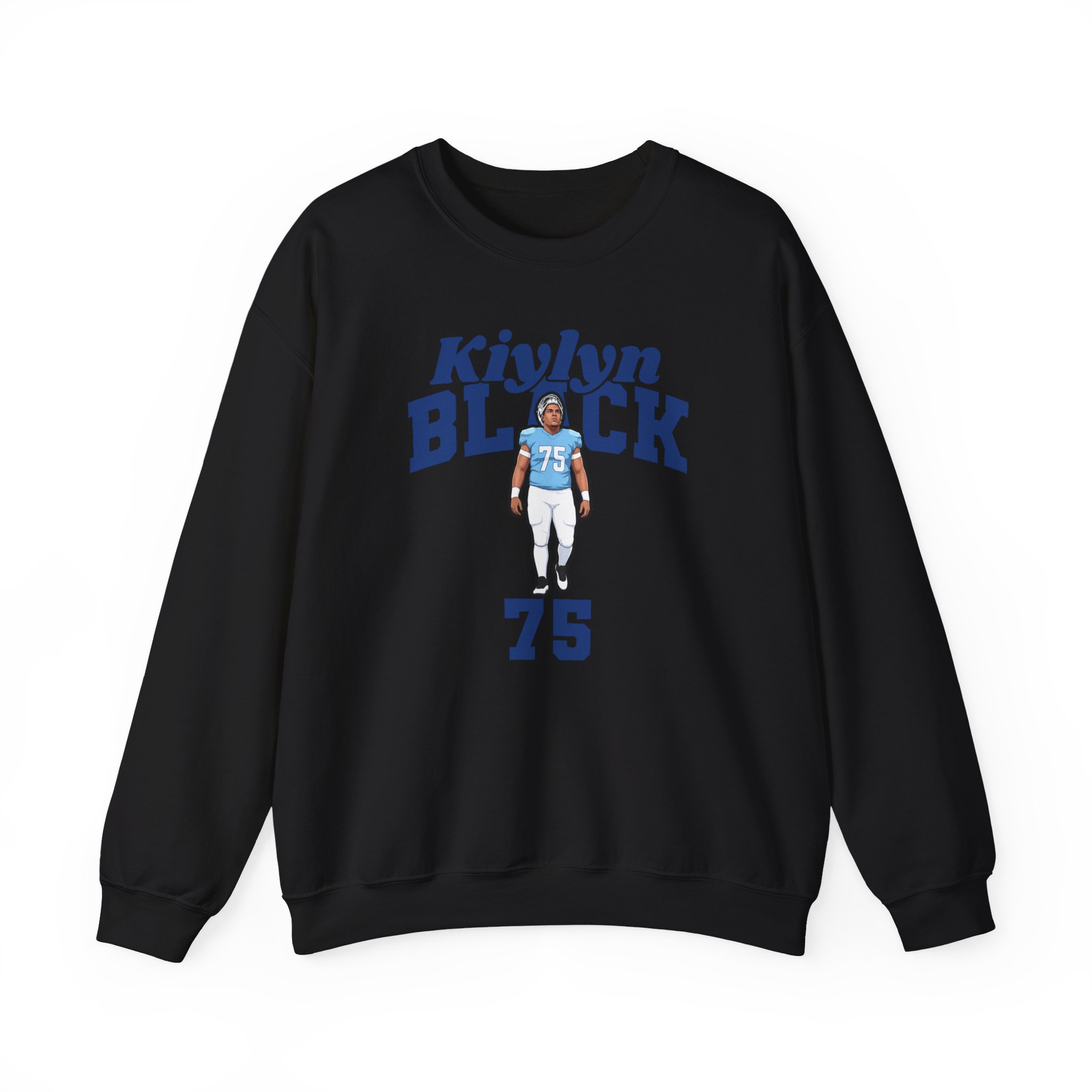 Crewneck Sweatshirt — character_signature_arch in Black