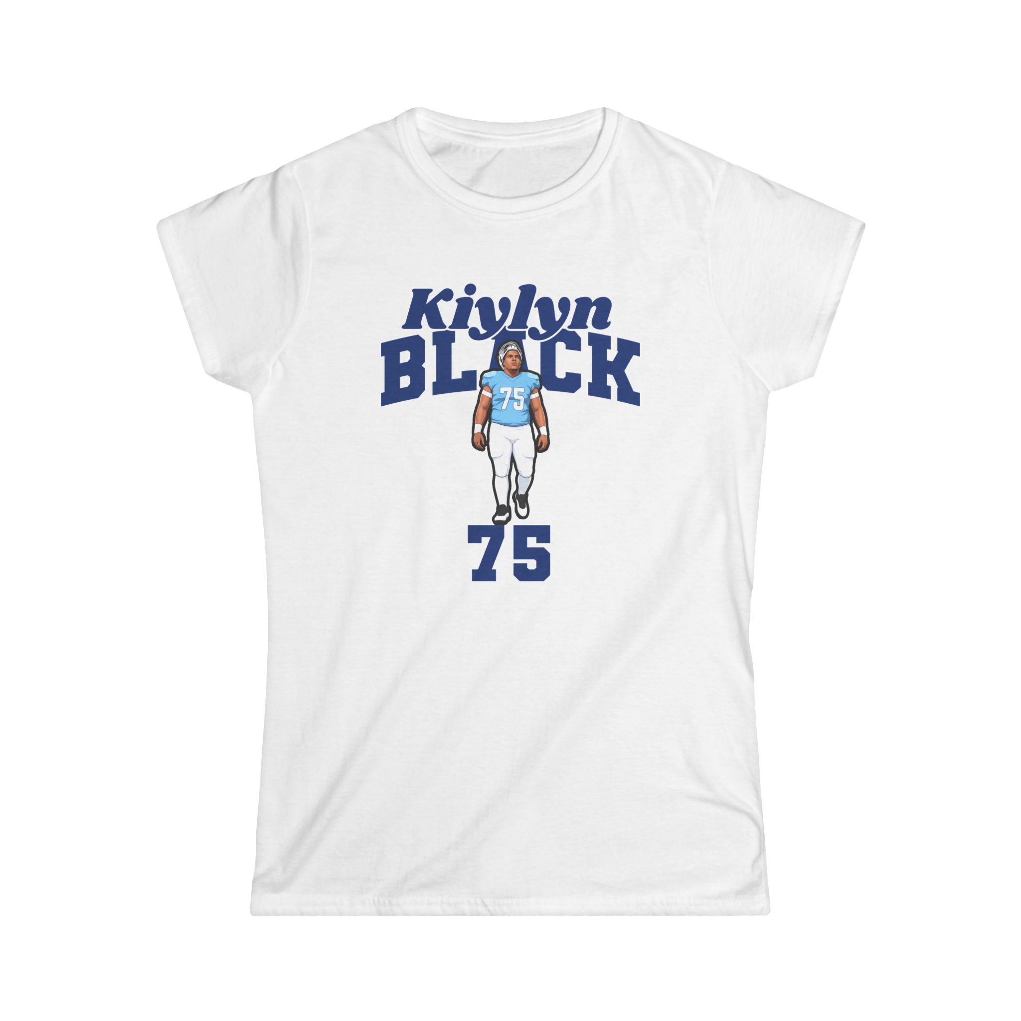 Women's Softstyle Tee — character_signature_arch in White