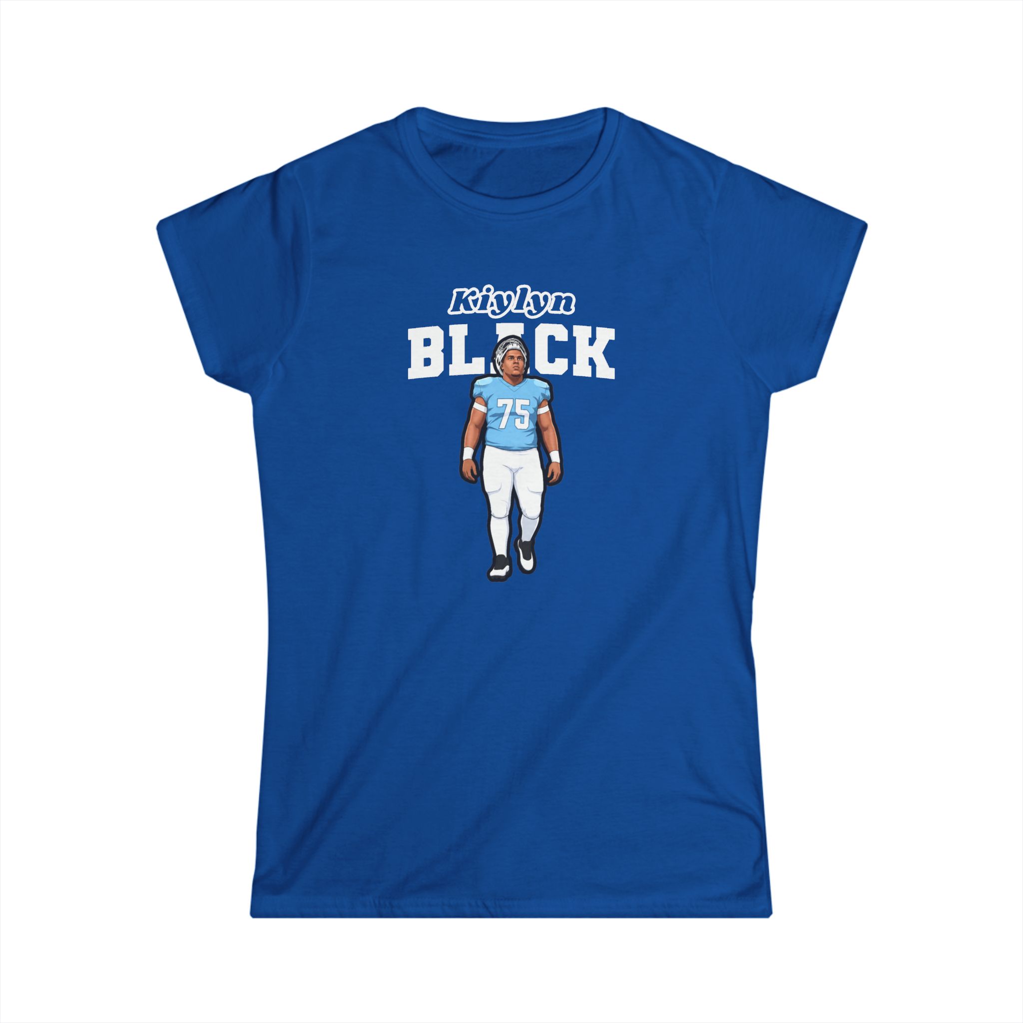 Women's Softstyle Tee — character_name_arch in Royal
