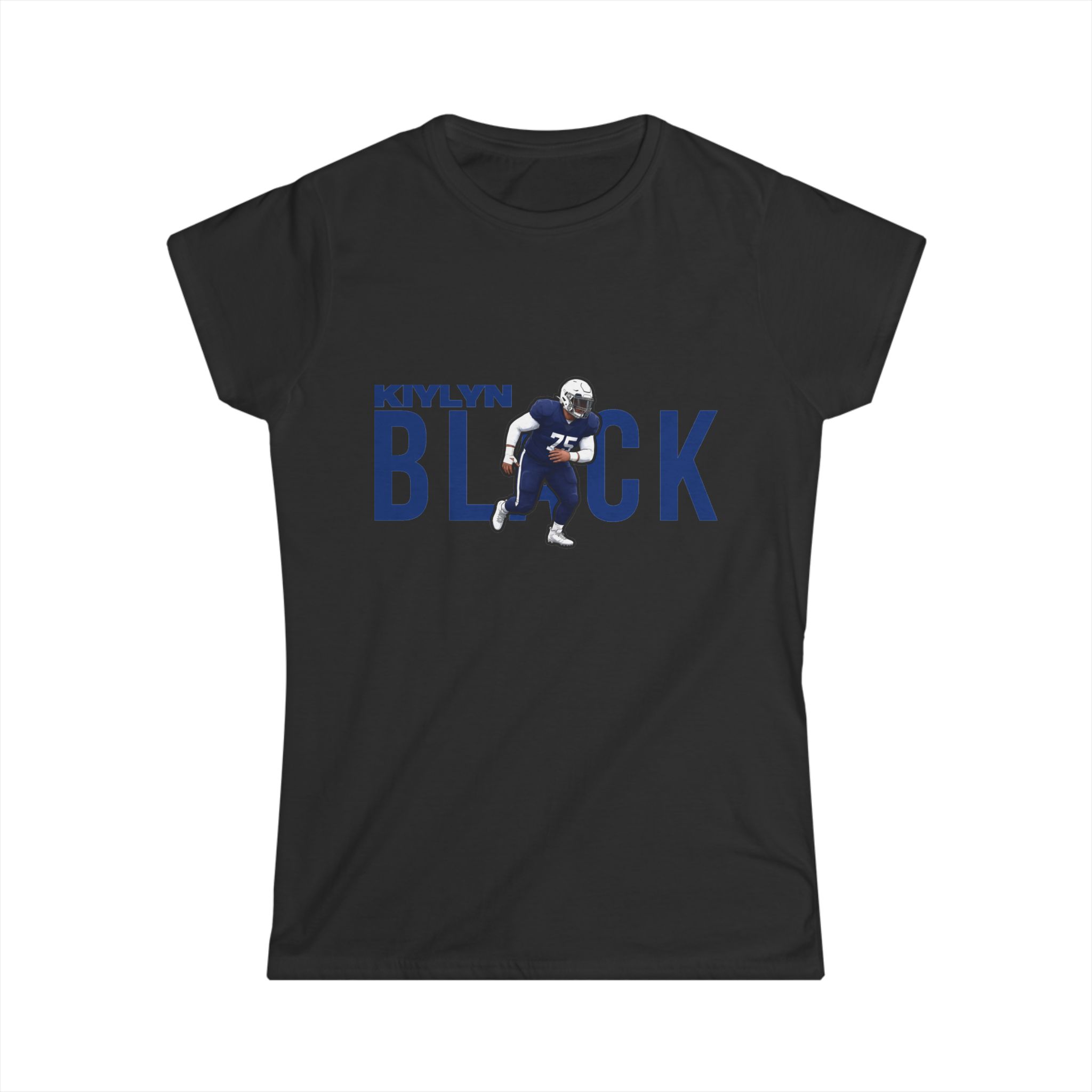 Women's Softstyle Tee — character_player_name in Black